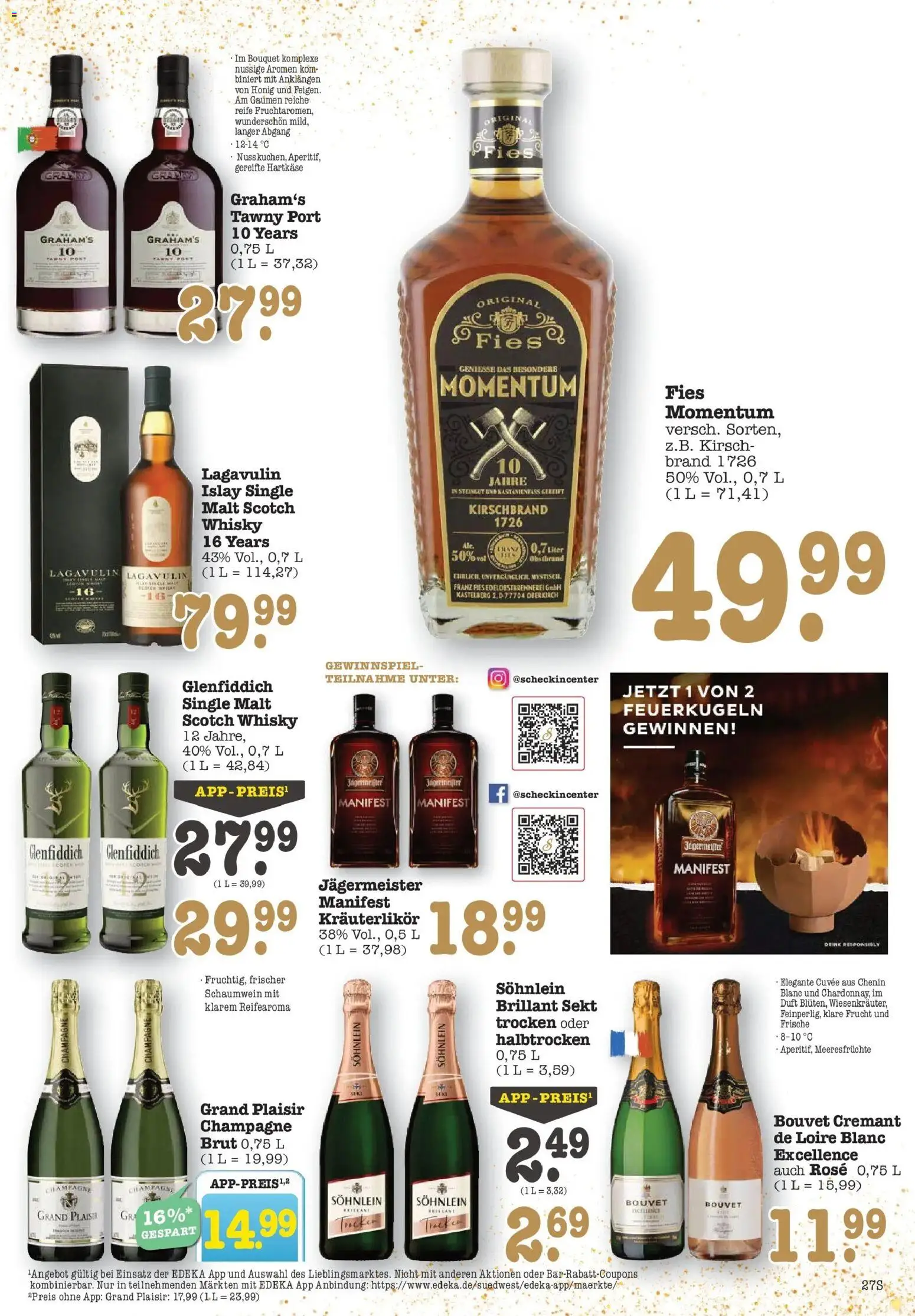 Edeka prospekt Bühlertal	 – gültig ab 08.12.2025 | Seite: 35 | Produkte: Sekt, Duft, Jägermeister, Meeresfrüchte