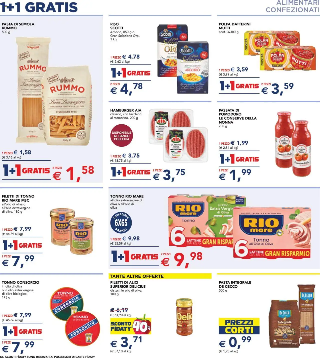 Volantino Esselunga S del 28.08.2025 | Pagina: 4 | Prodotti: Pasta, Tonno, Penne, Olio di Oliva