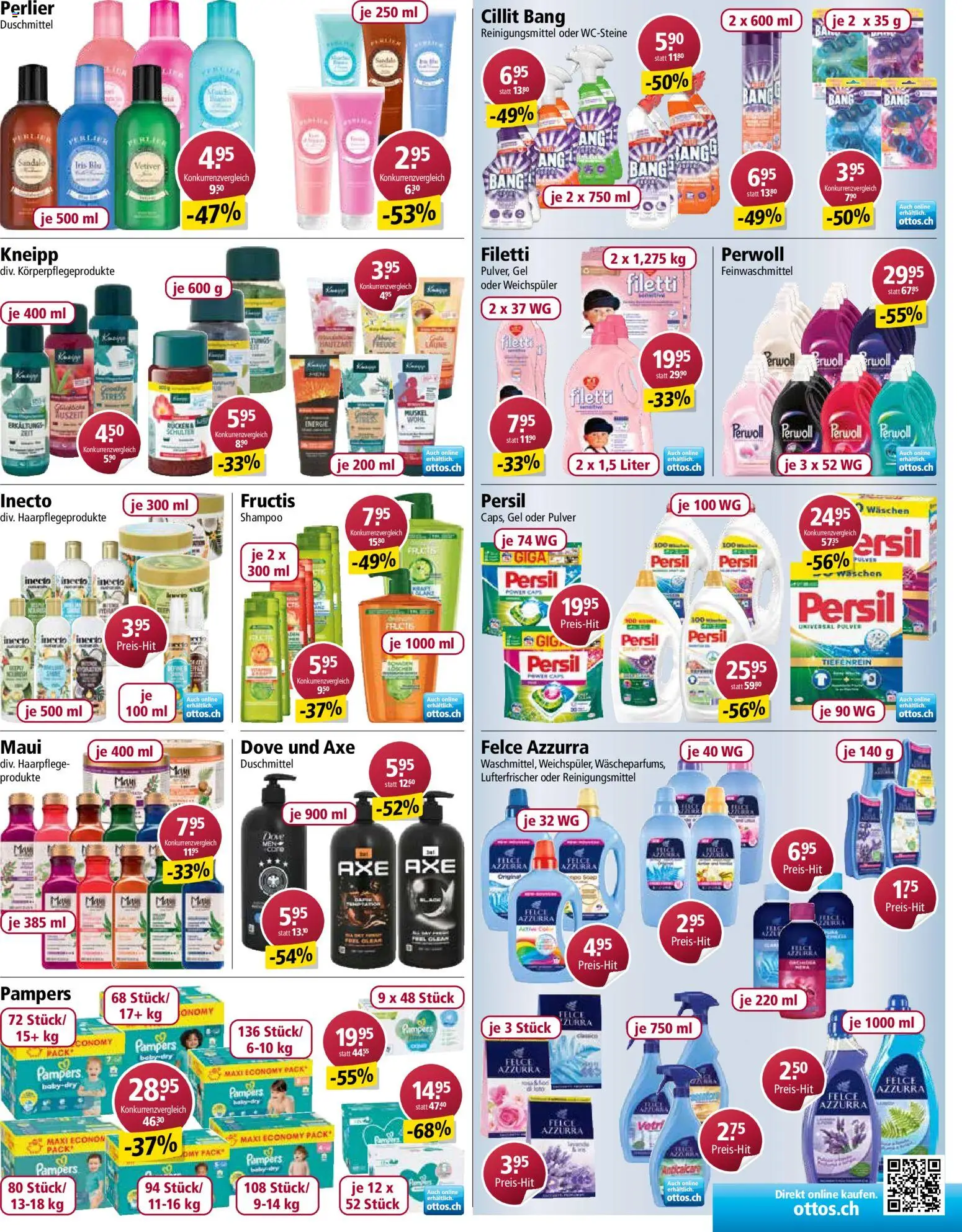 Otto's Aktionen – gültig ab 14.01.2026 | Seite: 3 | Produkte: Pulver, Shampoo, Weichspüler, Pampers