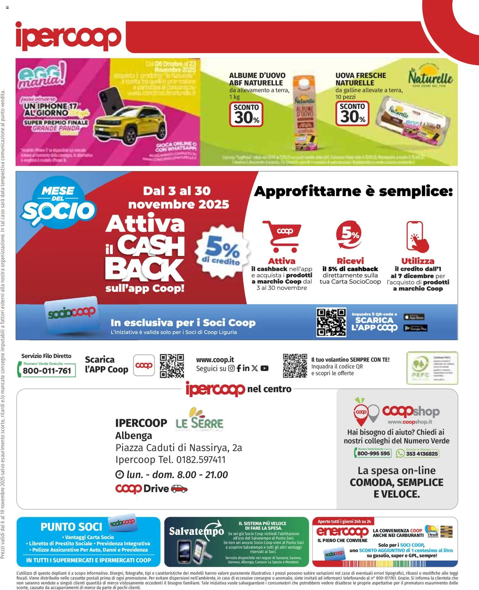Volantino Ipercoop del 06.11.2025 | Pagina: 50 | Prodotti: Uova, Iphone, Tè, Data