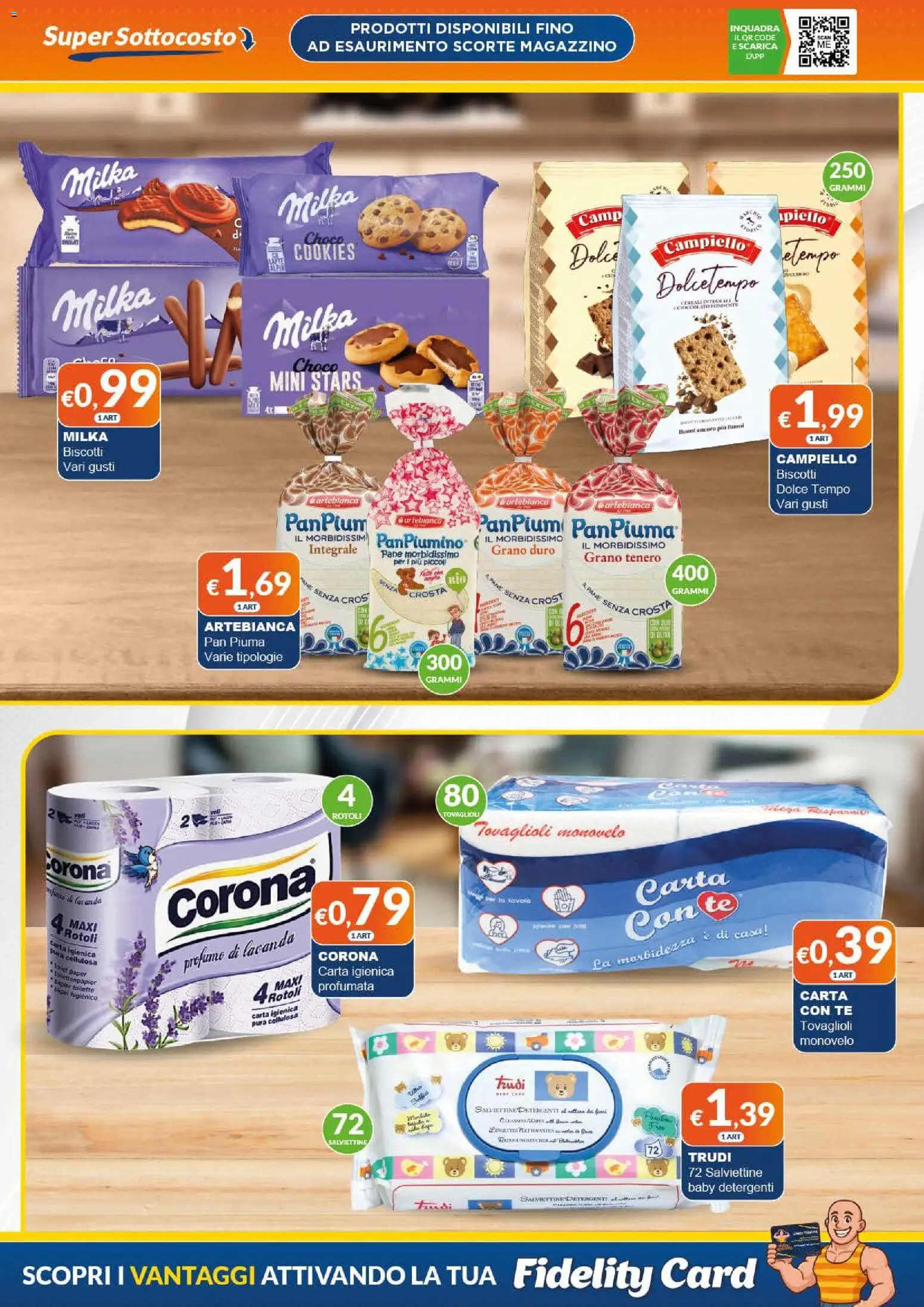 Volantino Mister Risparmio del 19.02.2026 | Pagina: 7 | Prodotti: Carta igienica, Pane, Tè, Tavolo