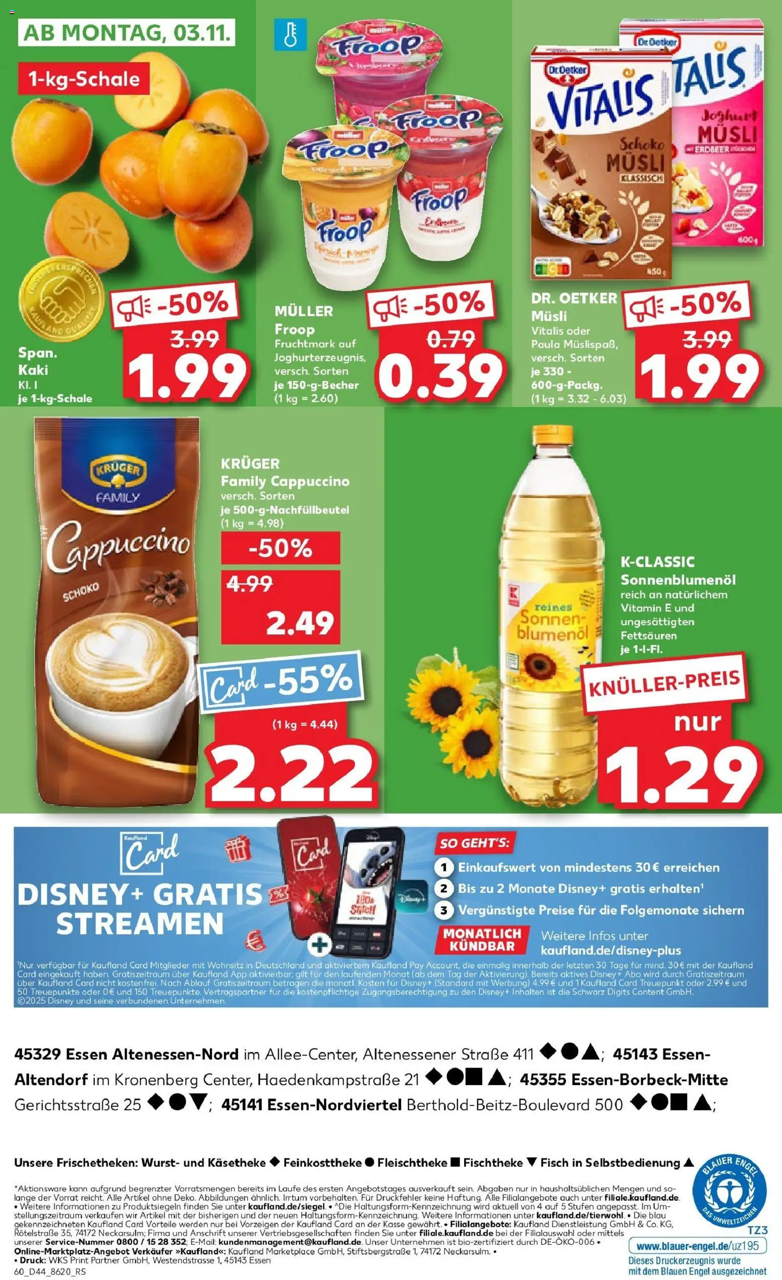 Kaufland prospekt Essen	 – gültig ab 30.10.2025 | Seite: 60 | Produkte: Musli, Froop, Joghurt, Kaki