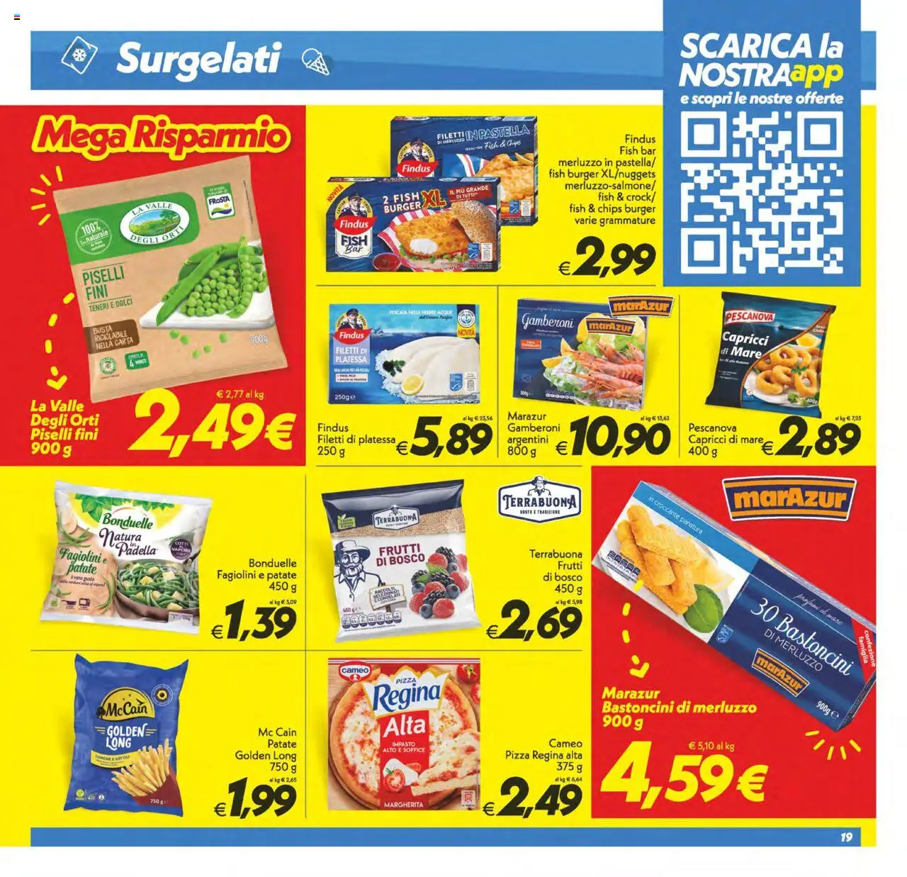 Volantino SuperConveniente del 13.06.2025 | Pagina: 19 | Prodotti: Merluzzo, Piselli, Gamberoni, Fagiolini