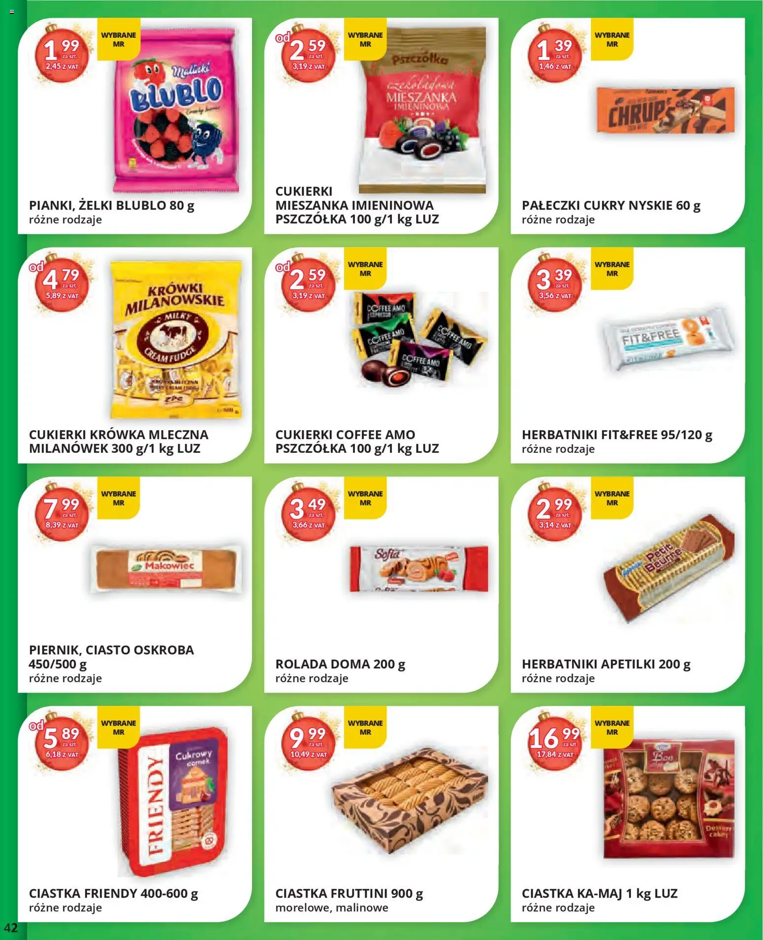 Eurocash Gazetka od 17.11.2025 | Strona: 42 | Produkty: Ciasto, Krowka, Herbatniki, Żelki