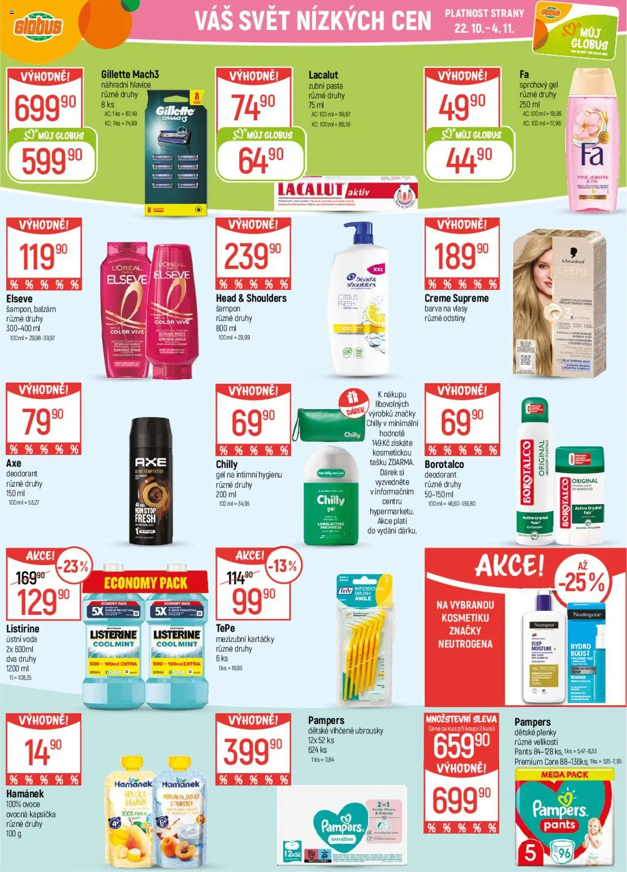 Globus leták od 22.10.2025 | Strana: 32 | Produkty: Vlhčené ubrousky, Deodorant, Ovoce, Lacalut Aktiv
