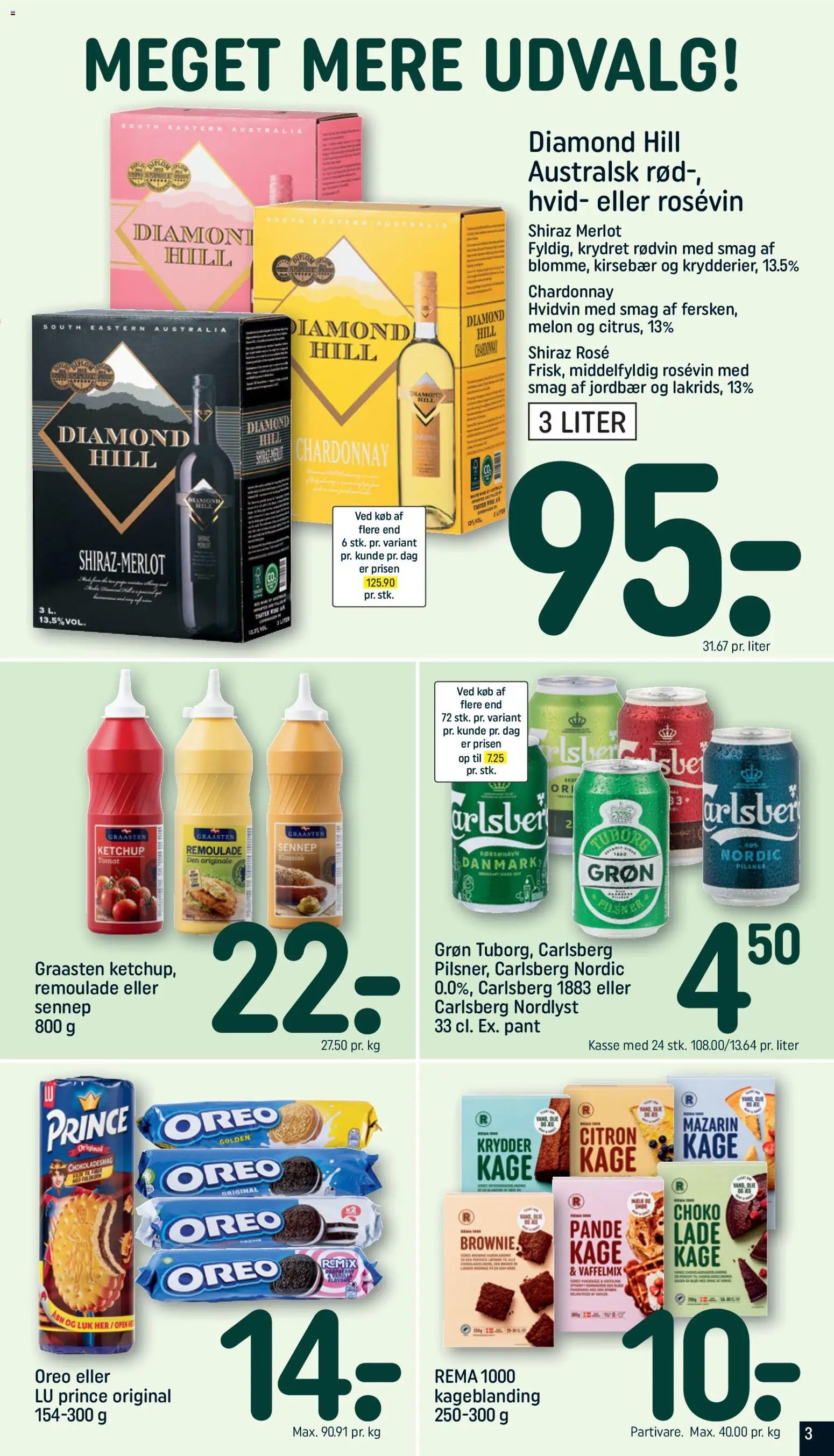 Rema 1000 tilbudsavis – gyldig fra 22.02.2026 | Side: 3 | Produkter: Ketchup, Cookies, Remoulade, Oreo