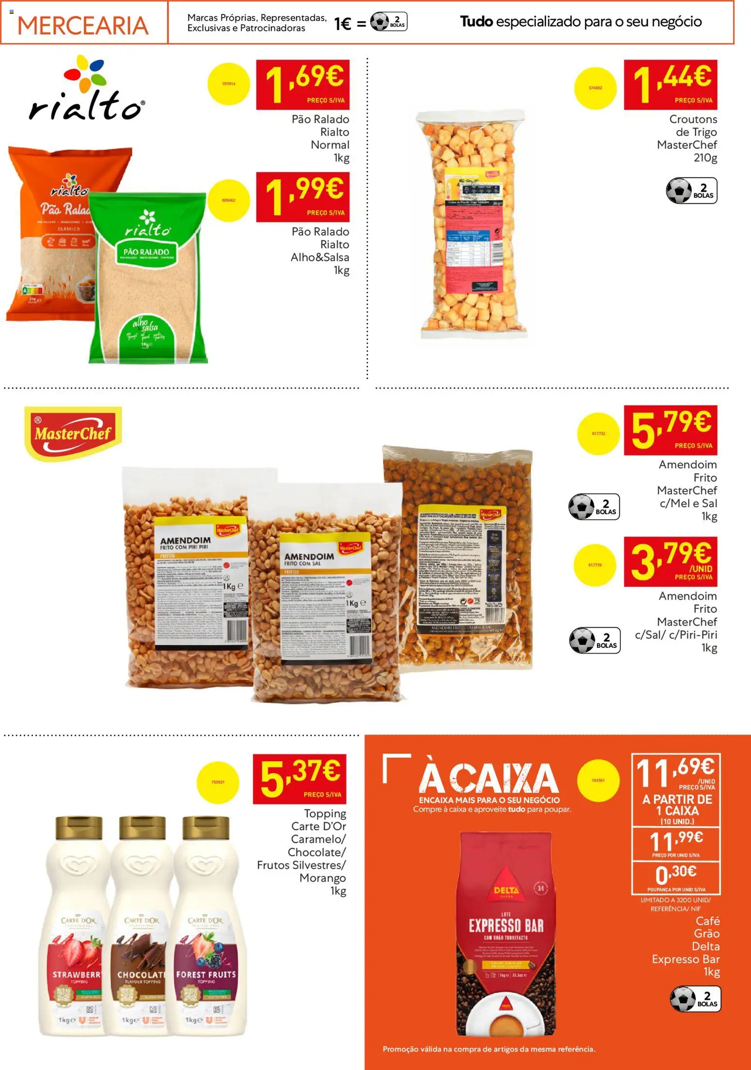 Recheio - Horeca Bons Negócios Madeira │ válido de 07.04.2026 | Página: 25 | Produtos: Sal, Caixa, Pão, Café