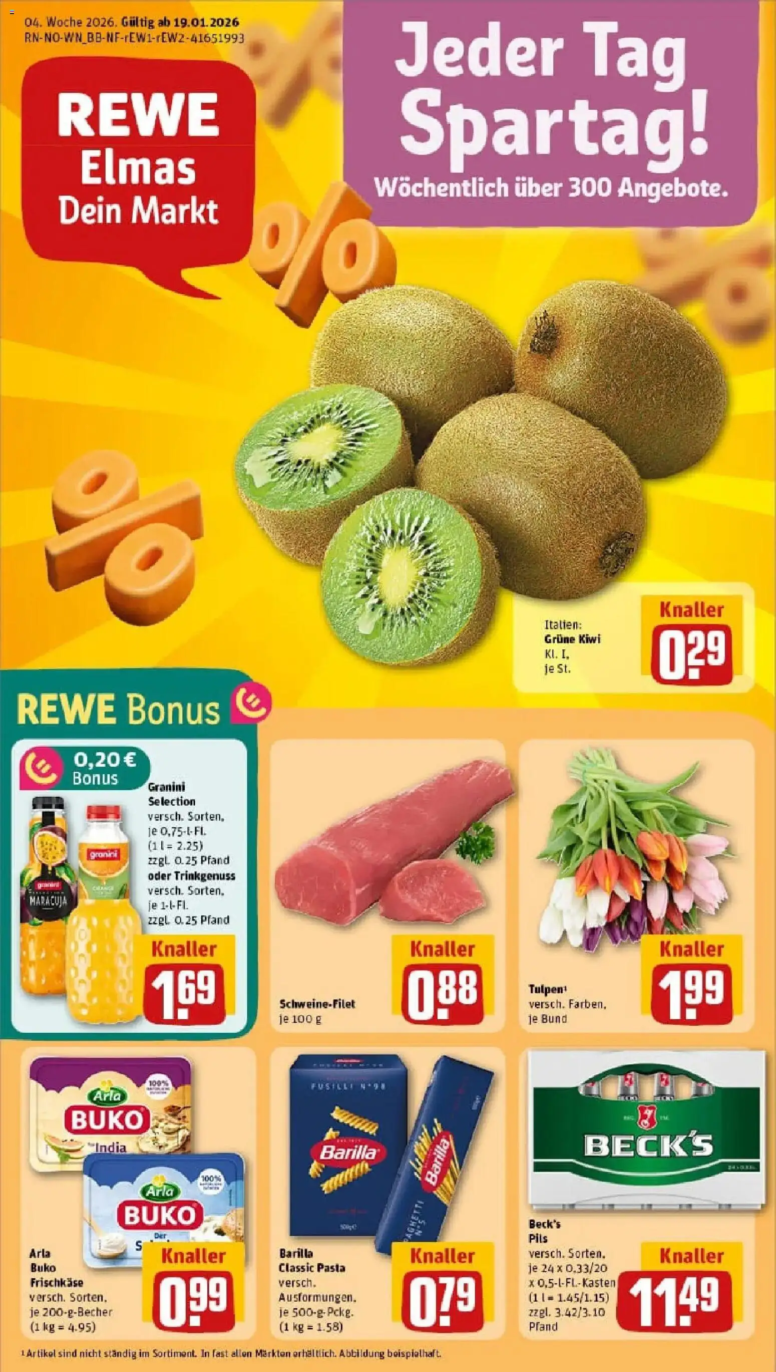 Rewe prospekt Sulingen	 – gültig ab 18.01.2026 | Seite: 1 | Produkte: Barilla, Pils, Pasta, Kiwi
