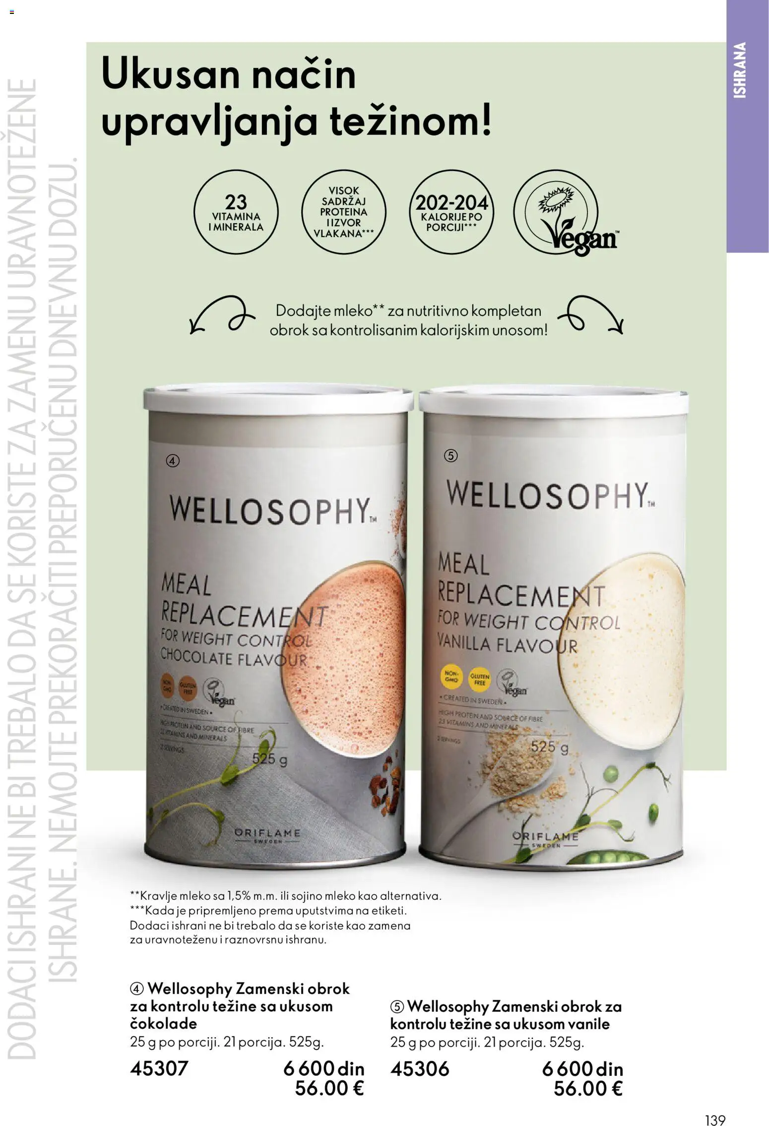 Oriflame katalog - važi od 18.02.2026 | Strana: 139 | Proizvode: Protein, Mleko