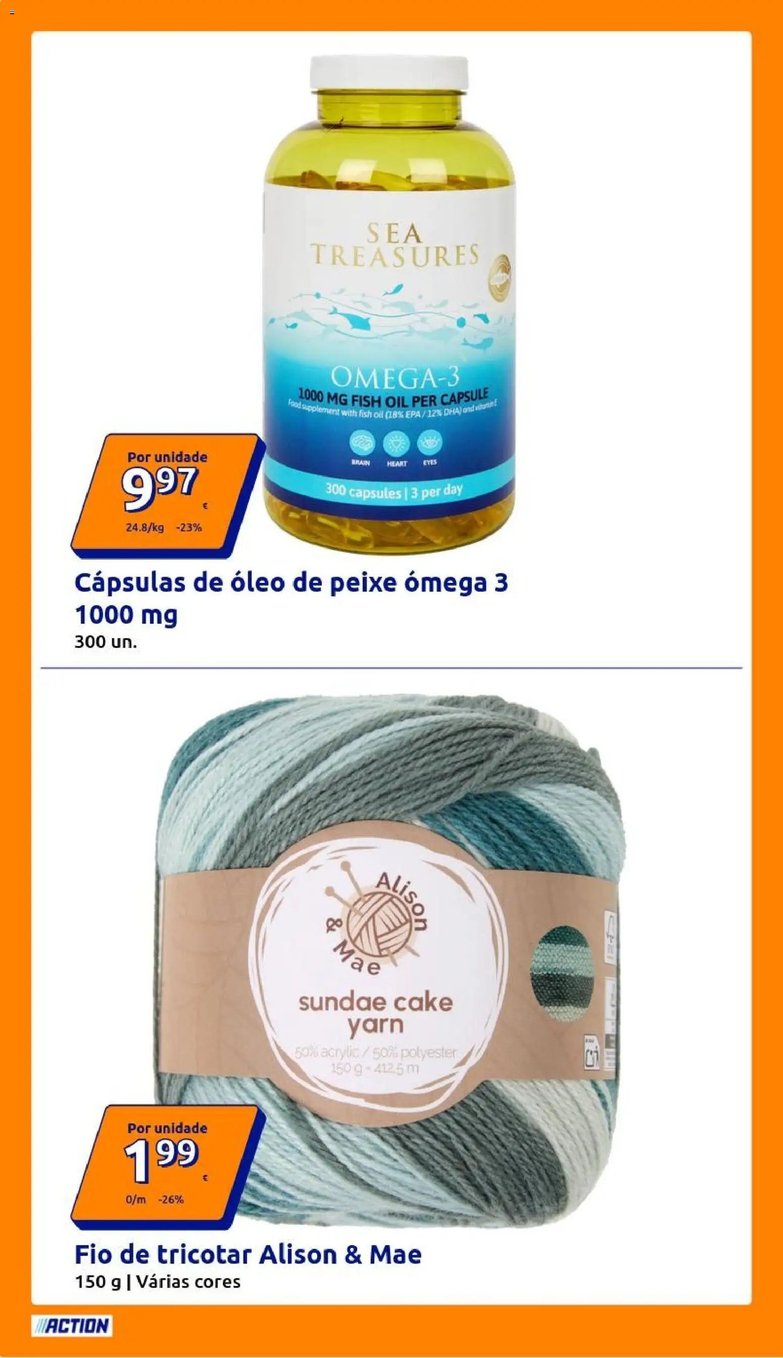 Action folheto │ válido de 25.03.2026 | Página: 6 | Produtos: Ômega 3, Óleo, Peixe