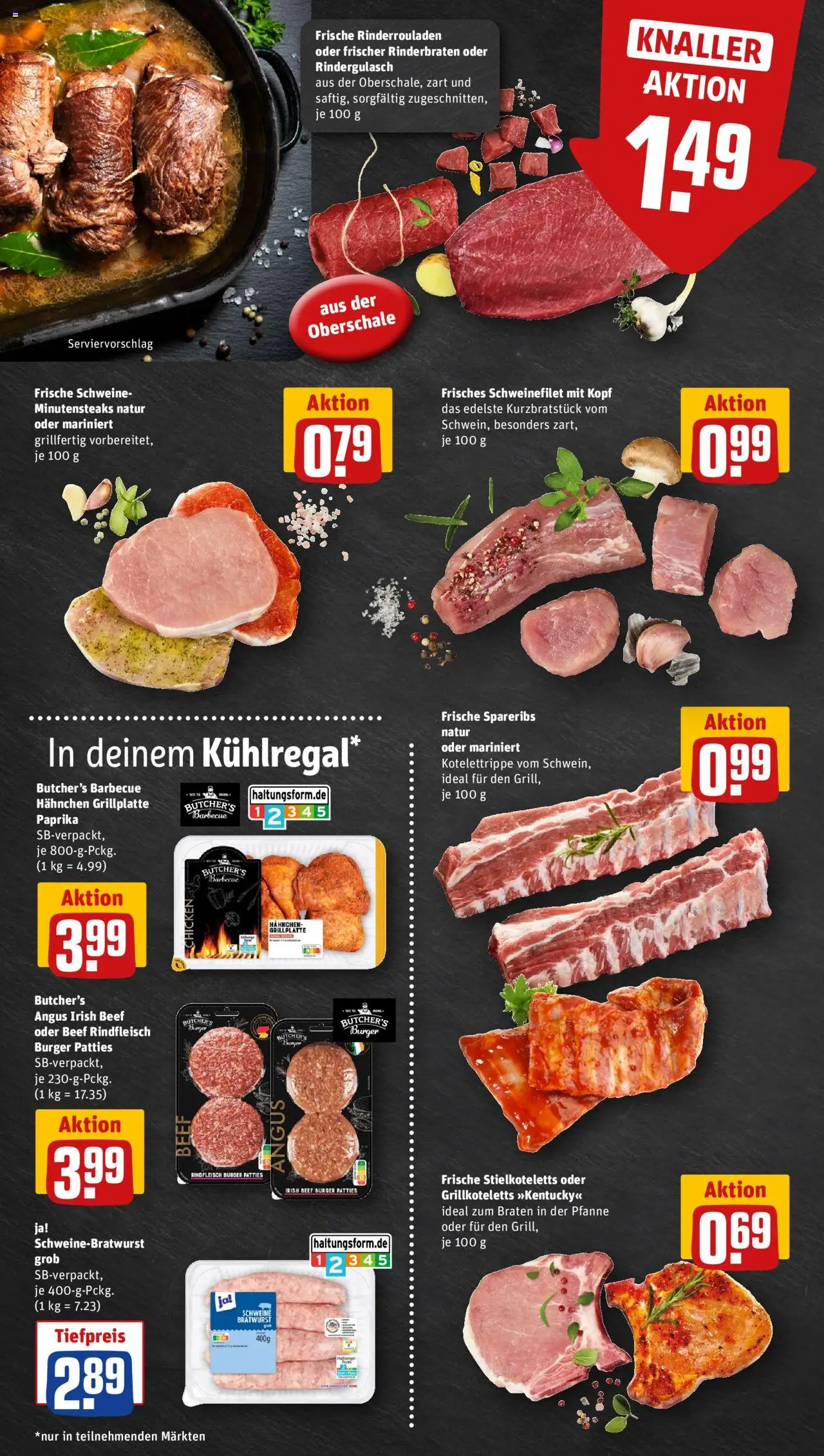 Rewe ihr Kaufpark Prospekt 	 - gültig ab dem 28.07.2025 | Seite: 6 | Produkte: Rindergulasch, Hahnchen, Bratwurst, Schweinefilet
