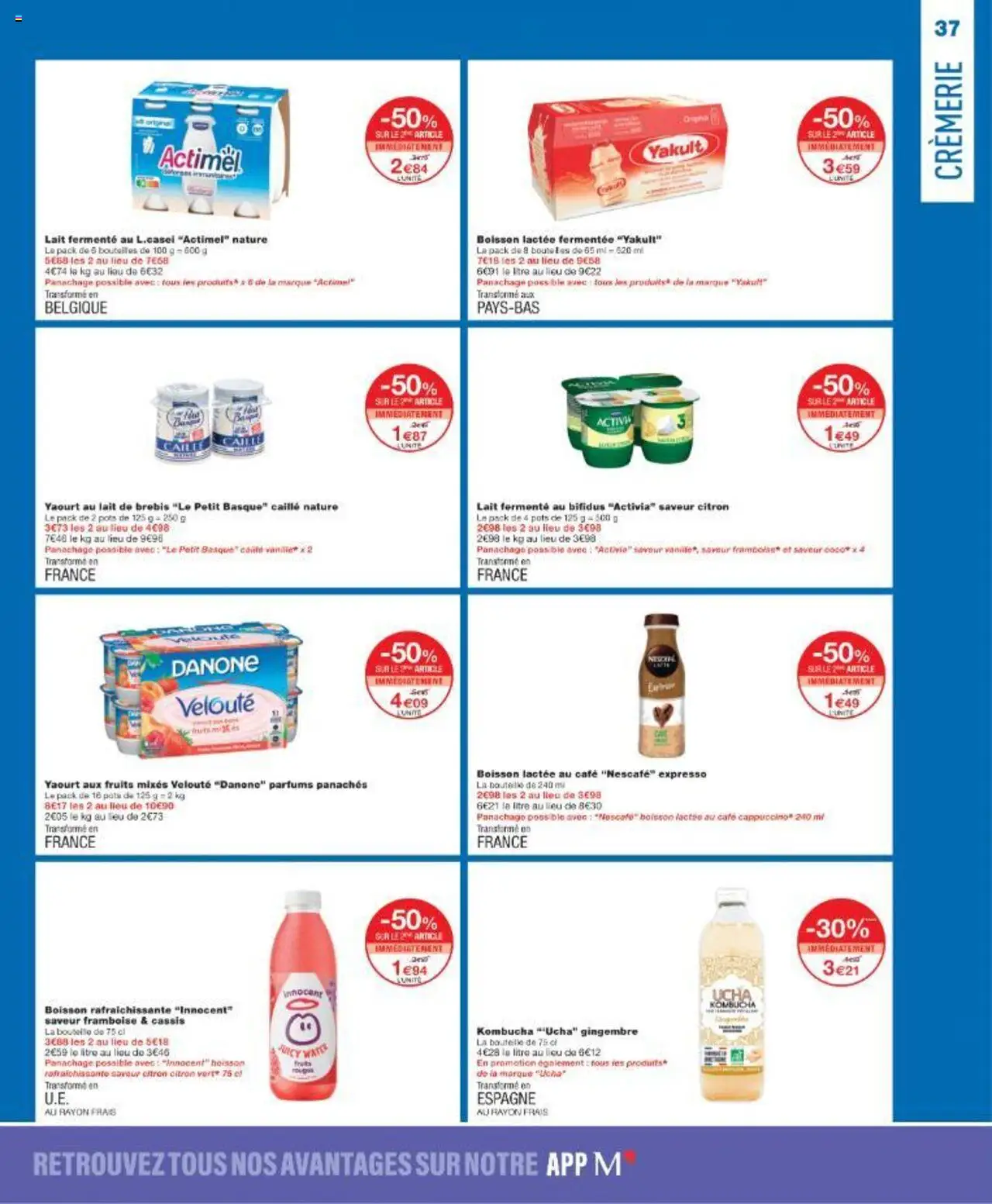  | Page: 37 | Produits: Framboise, Actimel, Gingembre, Café