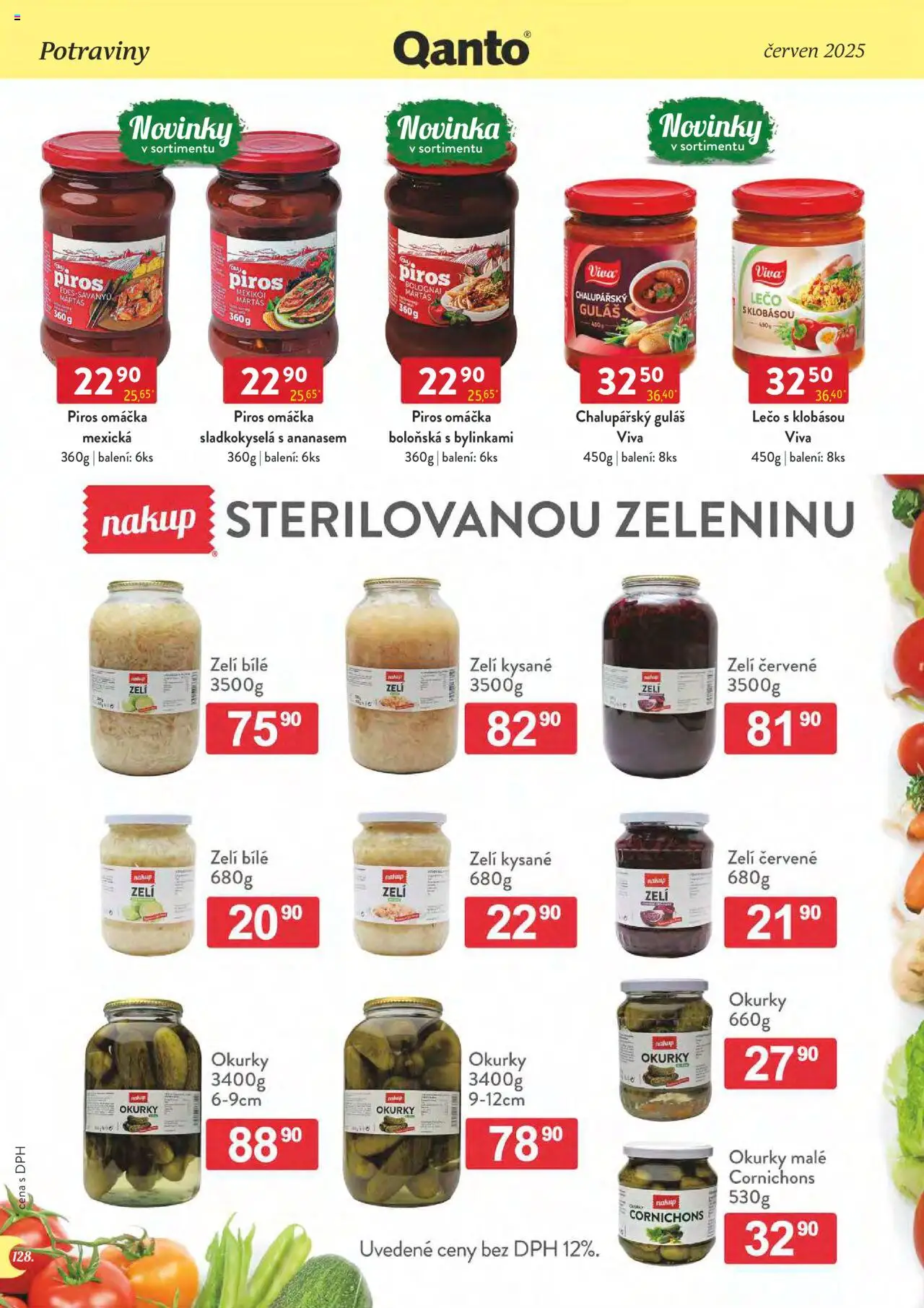 Astur & Qanto leták - Velkoobchod 06/2025 od 01.06.2025 | Strana: 128 | Produkty: Zelí, Potraviny, Guláš, Lečo