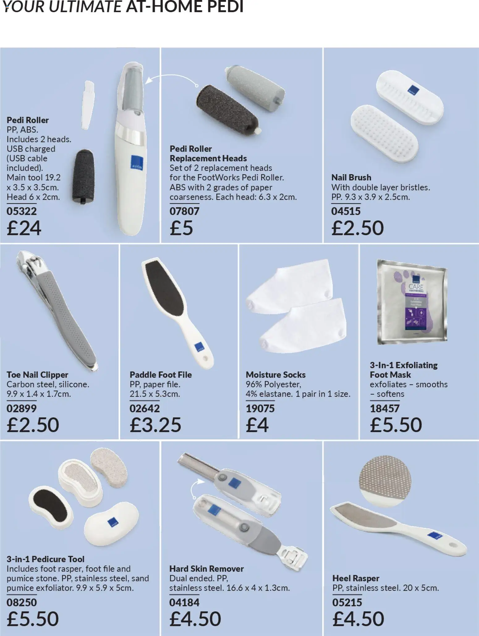 {H1} | Page: 174 | Products: Brush, Mask, Socks, Cable