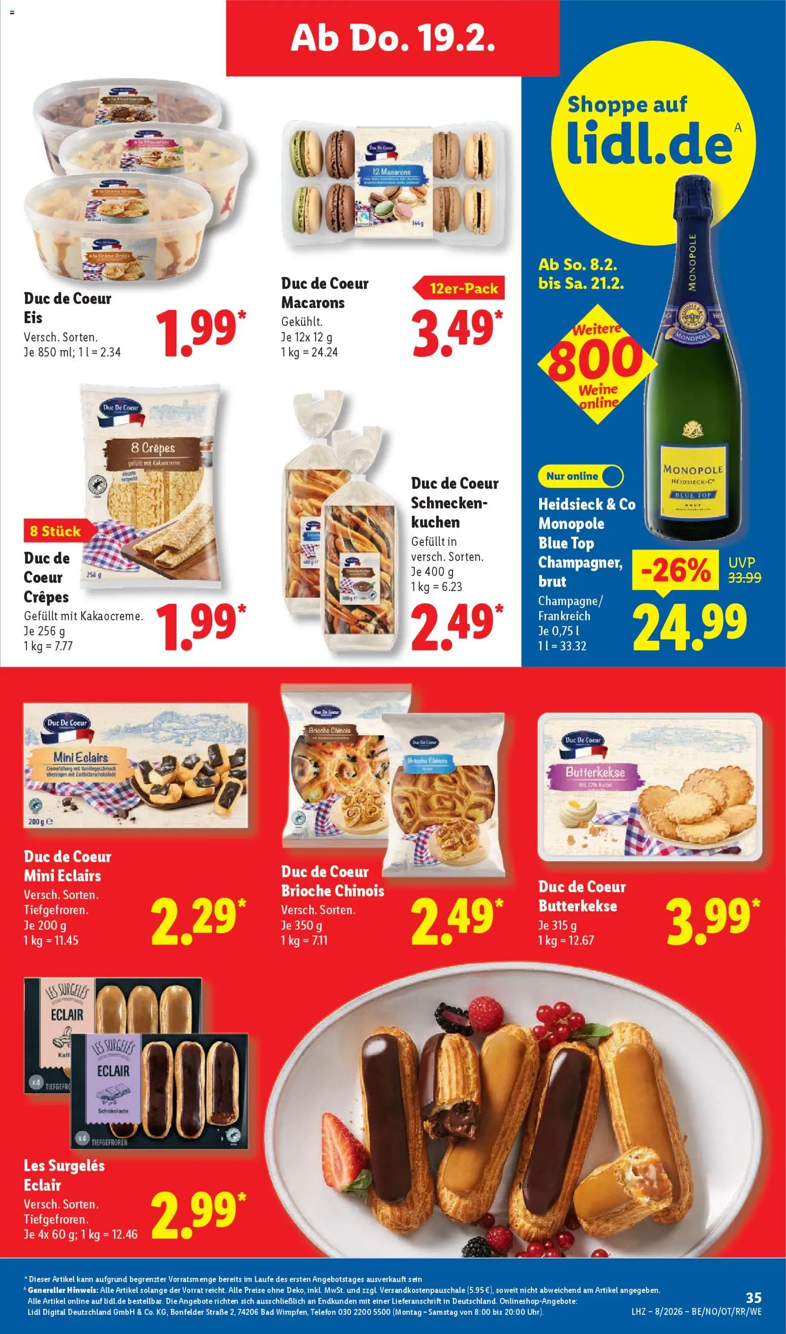 Lidl Prospekt Gedern – gültig ab 16.02.2026 | Seite: 55 | Produkte: Top, Schokolade, Butterkekse, Kuchen