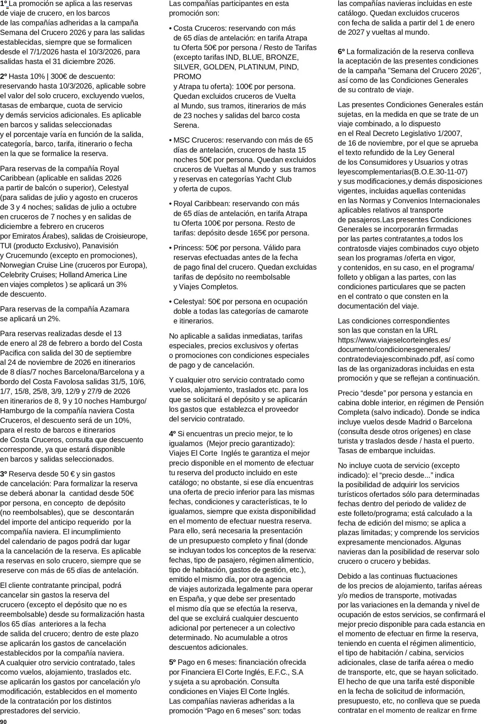 Viajes El Corte Inglés Semana del Crucero │ válido desde el 07.01.2026 | Página: 91 | Productos: General, Té
