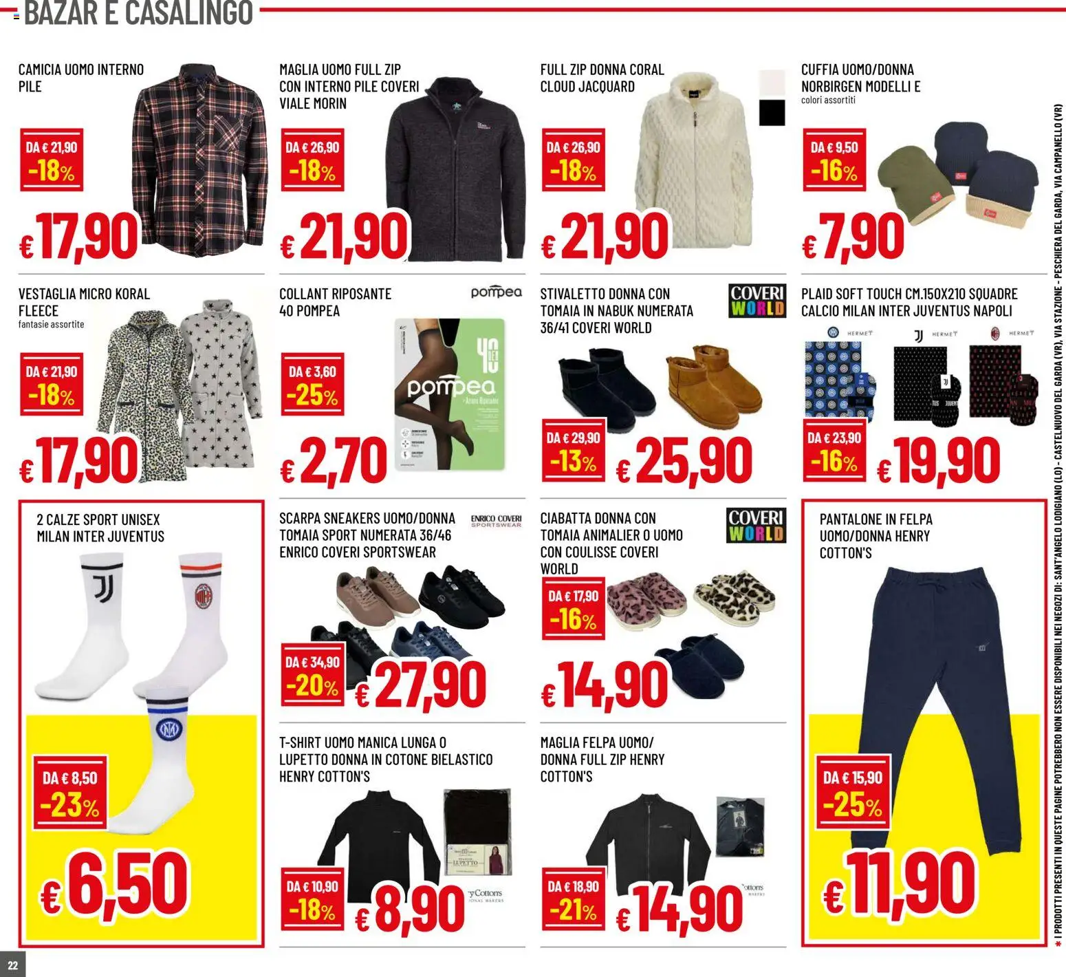Volantino Galassia del 13.11.2025 | Pagina: 22 | Prodotti: Pile, Felpa, Sneakers, Collant