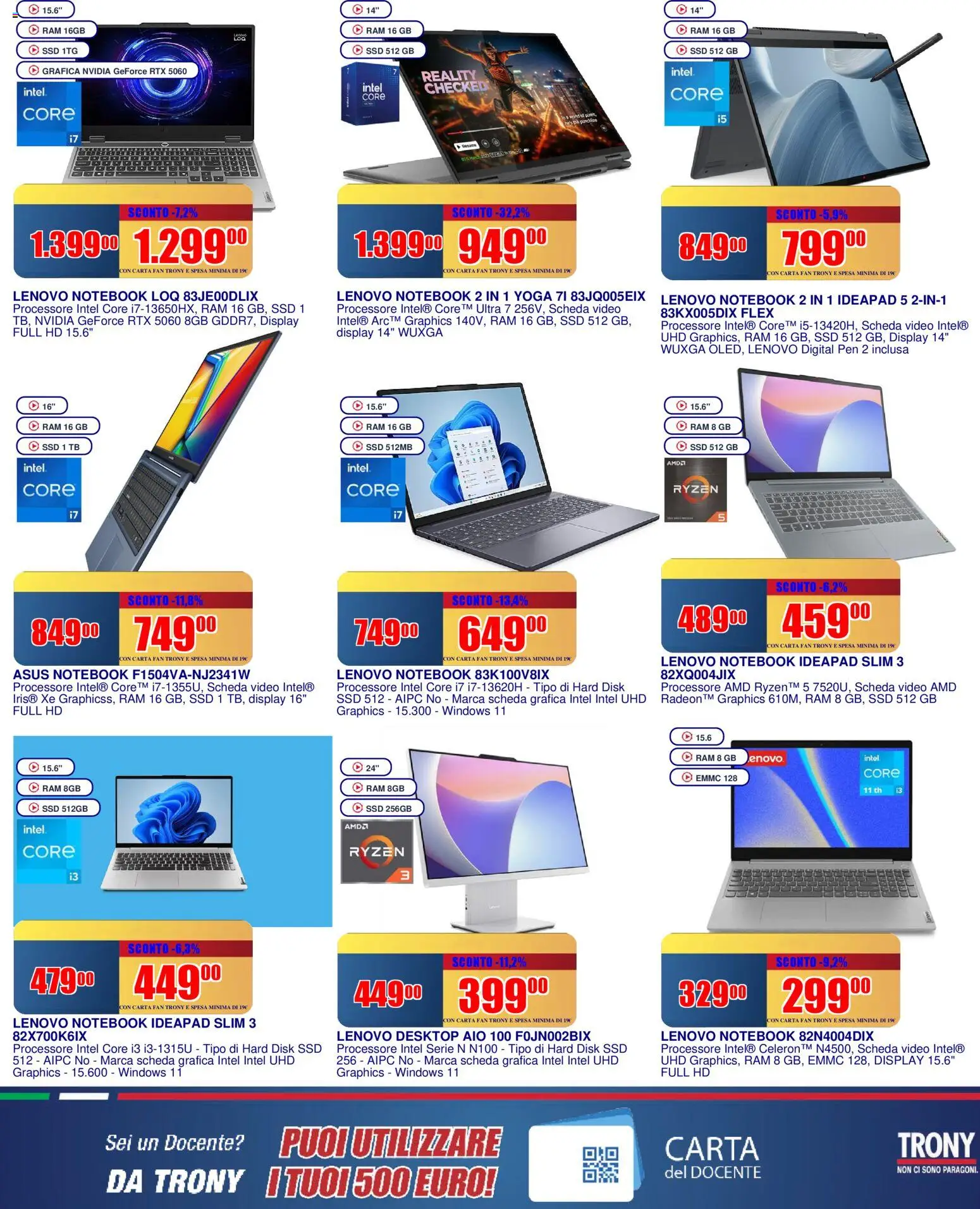Volantino Trony del 02.04.2026 | Pagina: 19 | Prodotti: Notebook, Video, Fan