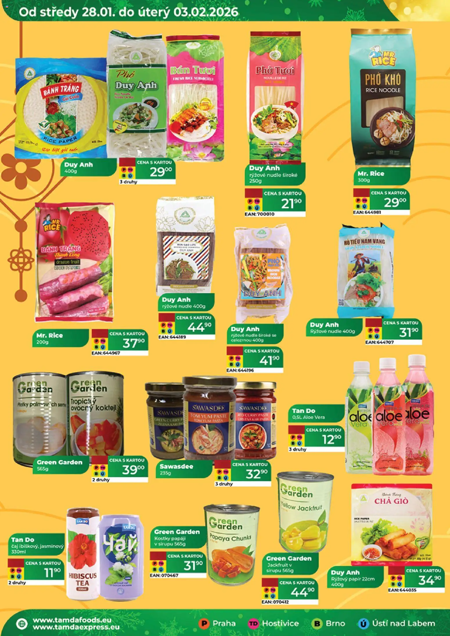 Tamda Foods leták od 28.01.2026 | Strana: 36 | Produkty: Rýžový papír, Čaj, Kostky, Rýžové nudle