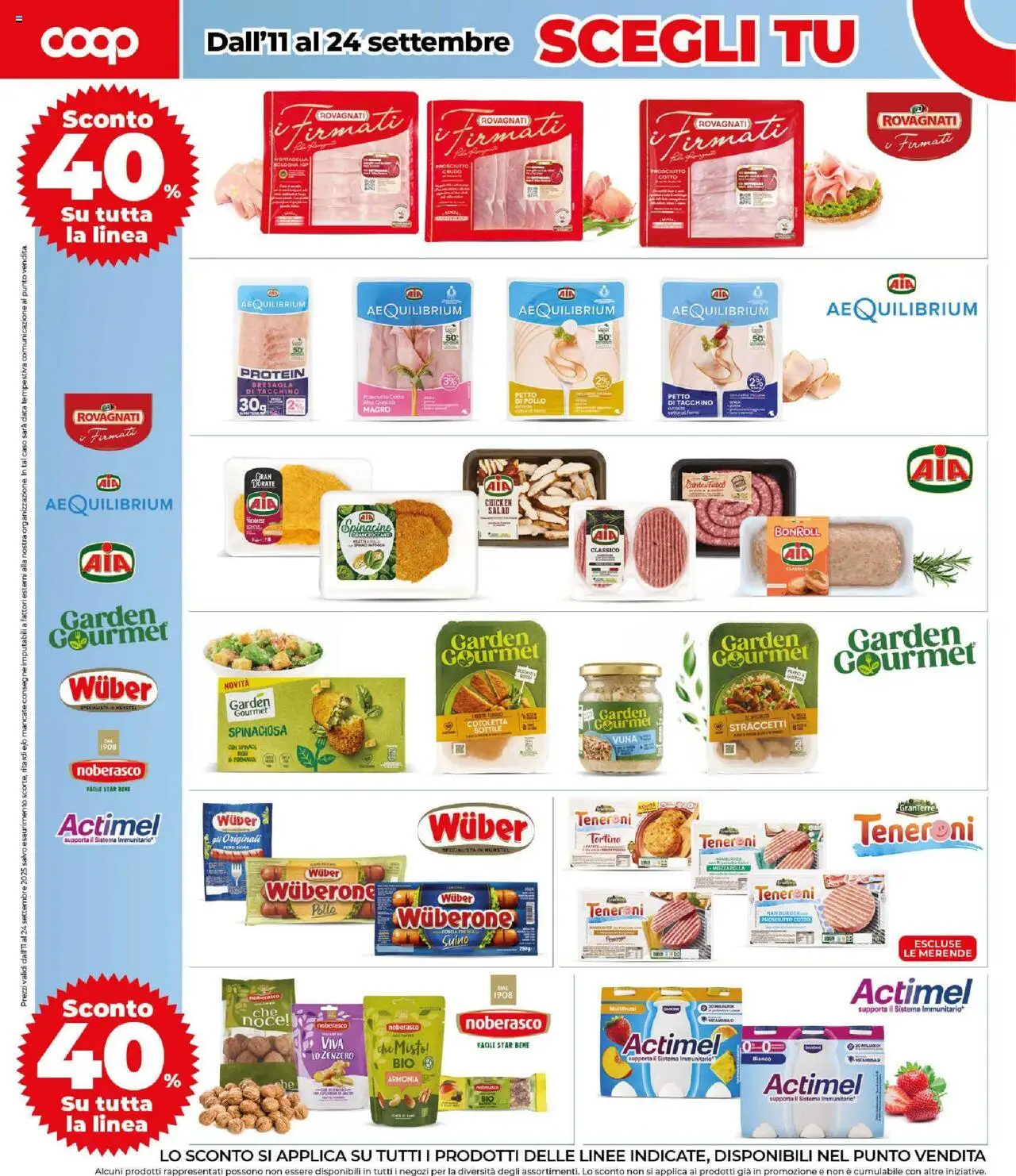 Volantino COOP del 11.09.2025 | Pagina: 4 | Prodotti: Pollo, Tacchino, Prosciutto, Wurstel