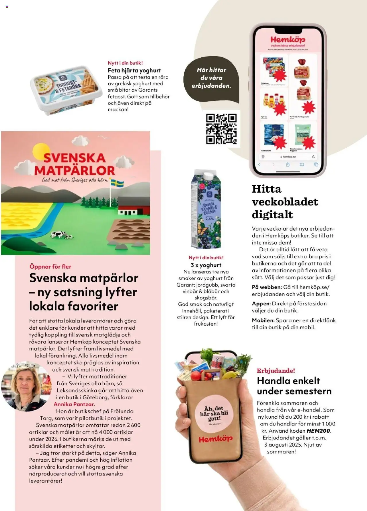 Hemköp reklamblad aktuell från 01.09.2025 | Sida: 43 | Produkter: Galler, Grekisk yoghurt, Yoghurt, Blåbär
