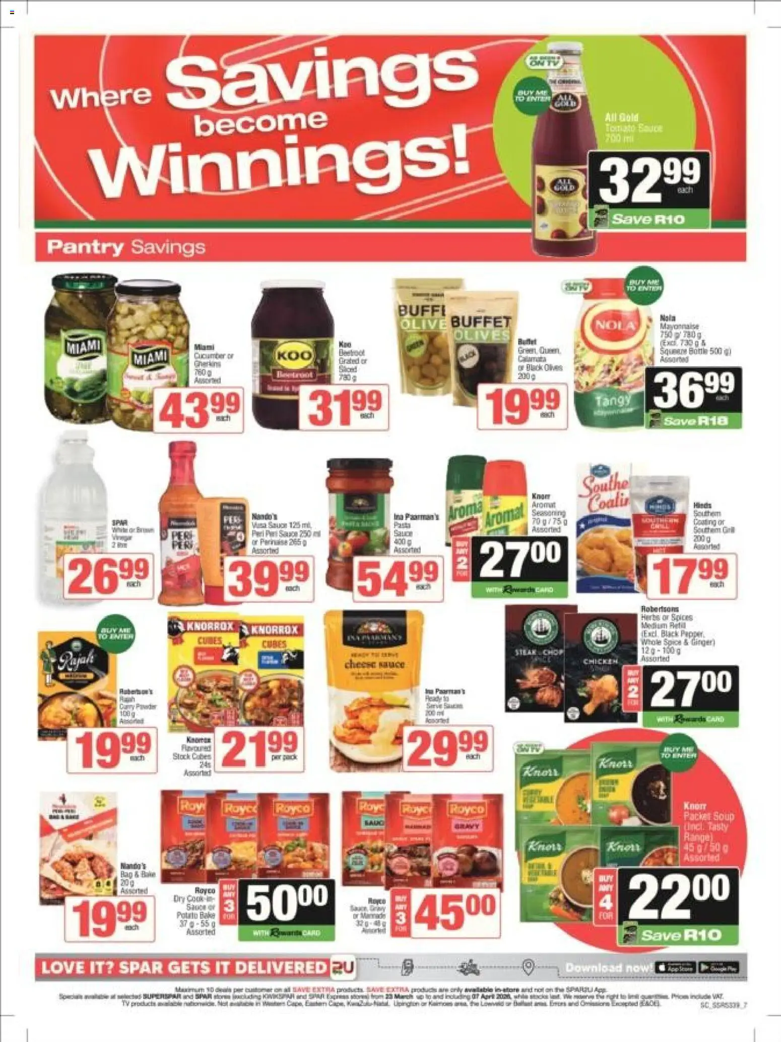 New Spar catalogue – valid from 23.03.2026 | Page: 7 | Products: Chicken, Powder, Spices, Herbs