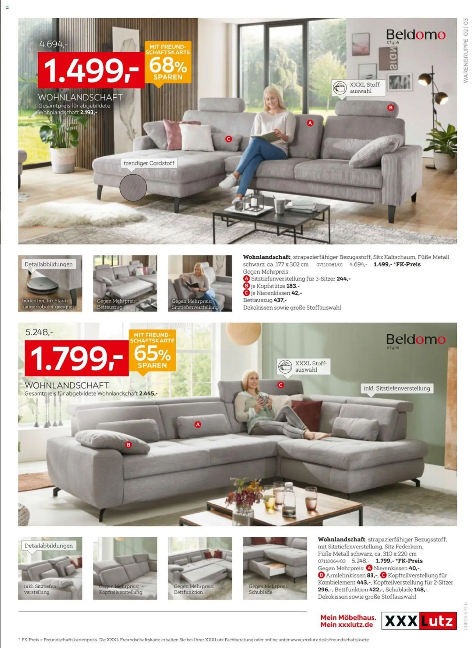 XXXL Lutz Prospekt – gültig ab 08.03.2026 | Seite: 9 | Produkte: Wohnlandschaft