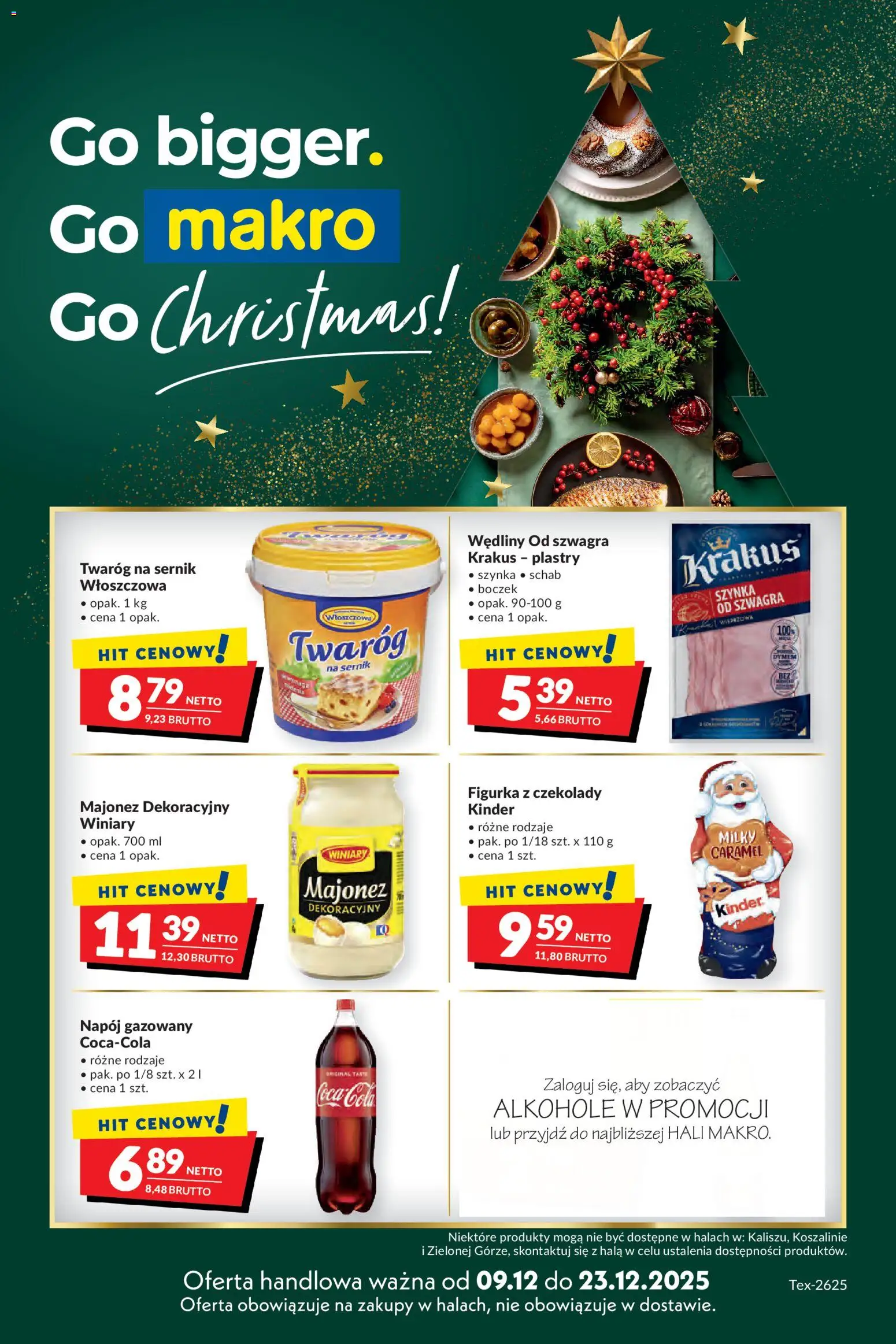 Makro Gazetka - Mega oferty dla Twojego Sklepu od 09.12.2025 | Strona: 1 | Produkty: Schab, Twaróg na sernik, Twaróg, Majonez