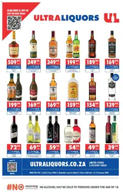 Ultra Liquors specials catalogue – valid from 01.01.2026