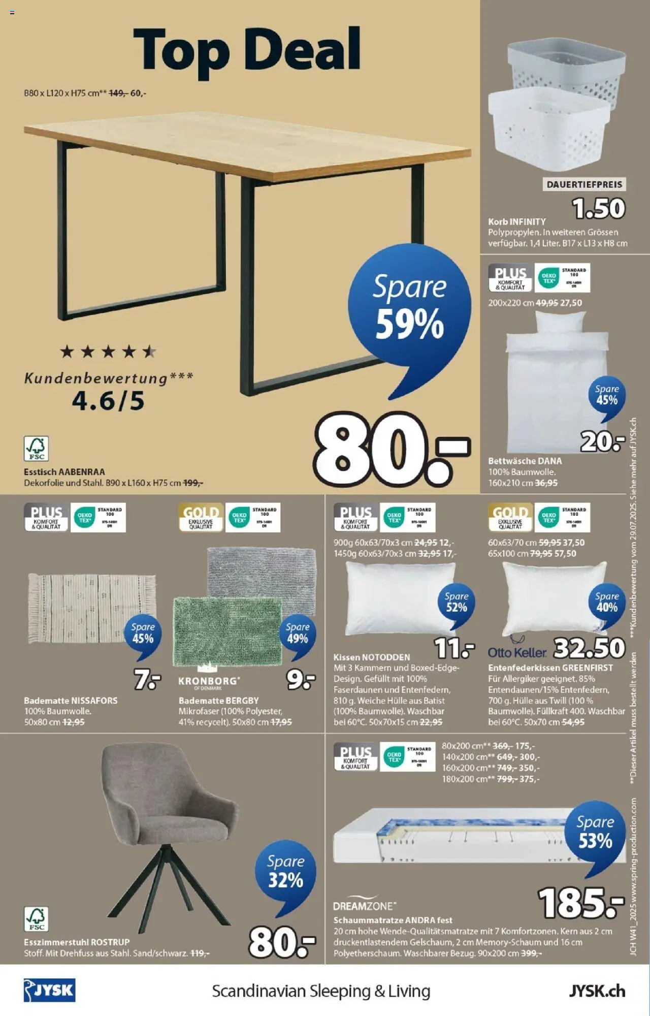 JYSK Aktionen – gültig ab 07.10.2025 | Seite: 16 | Produkte: Kissen, Korb, Hülle, Top