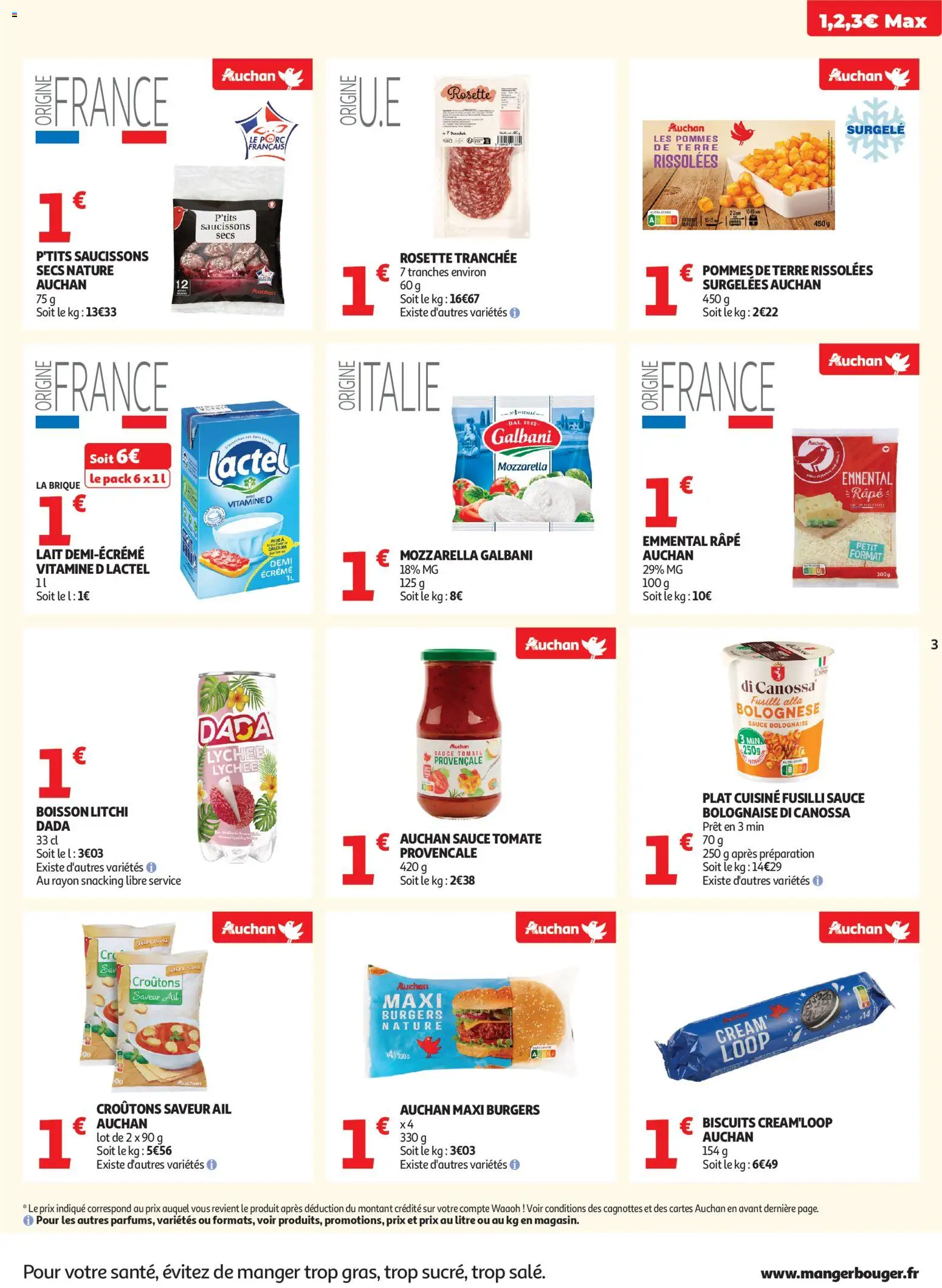 {H1} | Page: 3 | Produits: Ail, Lait, Pommes, Pommes de terre