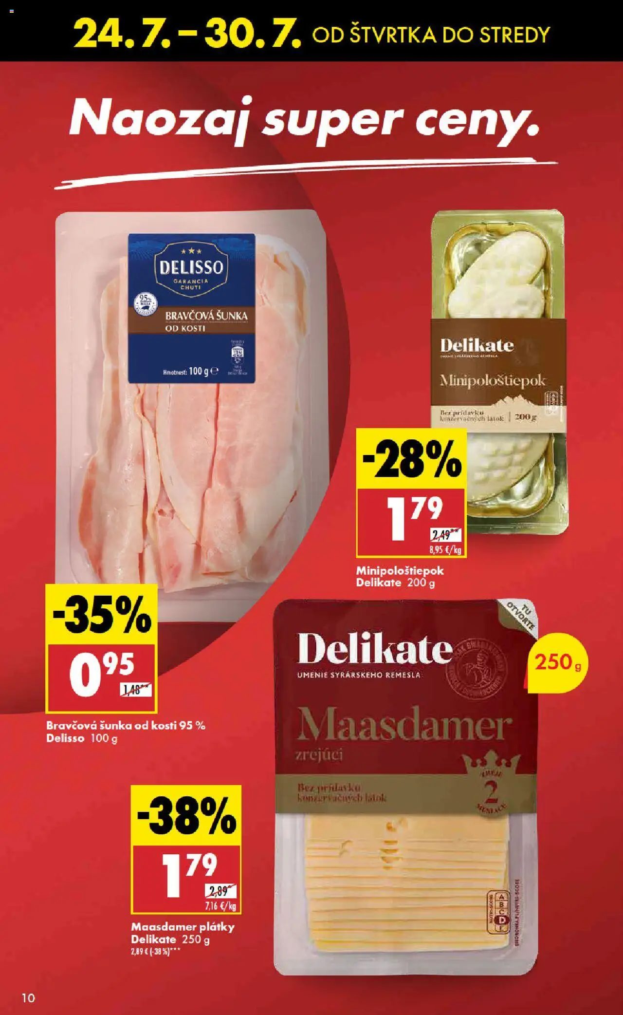 Biedronka leták │ platný od 24.07.2025 | Strana: 10 | Produkty: Šunka