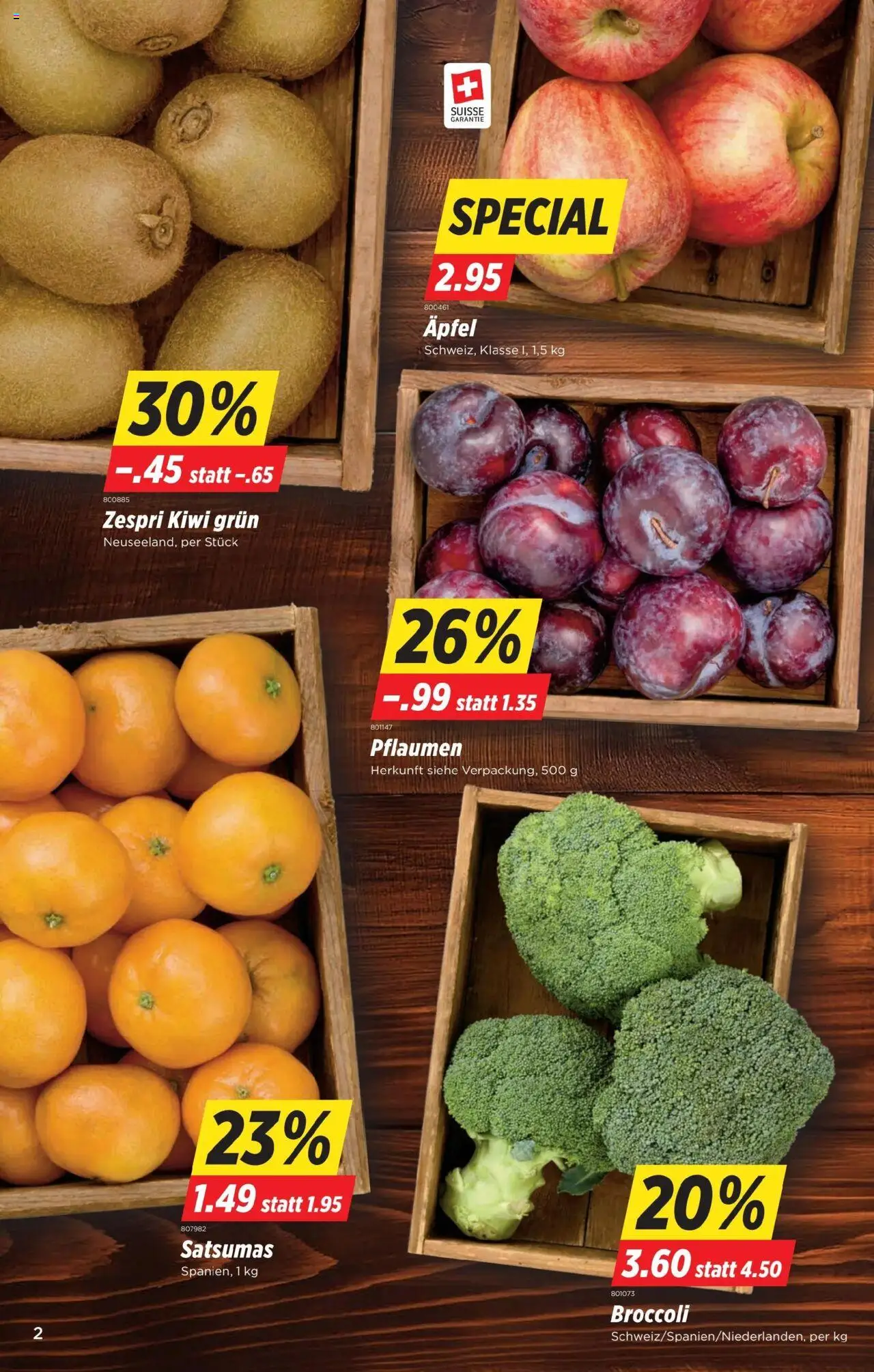 Denner Aktionen – gültig ab 30.09.2025 | Seite: 2 | Produkte: Äpfel, Kiwi, Apple