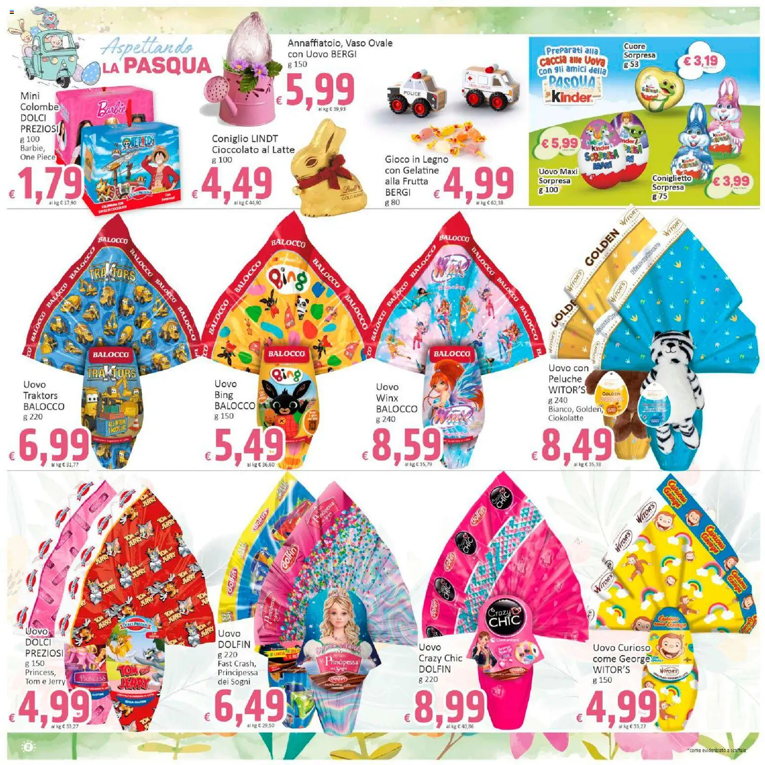 Volantino Paghi Poco del 12.03.2026 | Pagina: 2 | Prodotti: Peluche, Cioccolato, Frutta, Latte