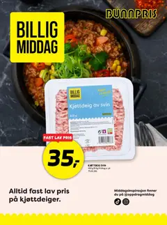Forhåndsvisning av Bunnpris kundeavis gyldig fra 01.12.2025 | Side: 21 | Produkter: Svin, Kjøttdeig, Strandväska, Necessär