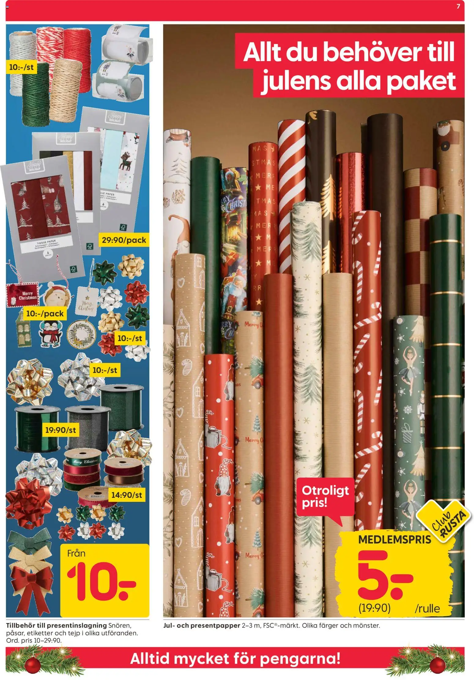 Rusta reklamblad aktuell från 15.12.2025 | Sida: 7 | Produkter: Tejp