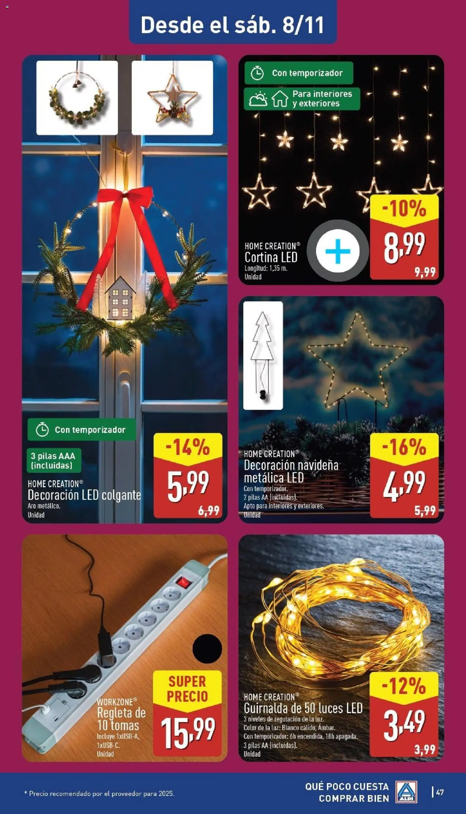 Aldi folleto Canarias │ válido desde el 03.11.2025 | Página: 47 | Productos: Cortina, Κοσμήματα