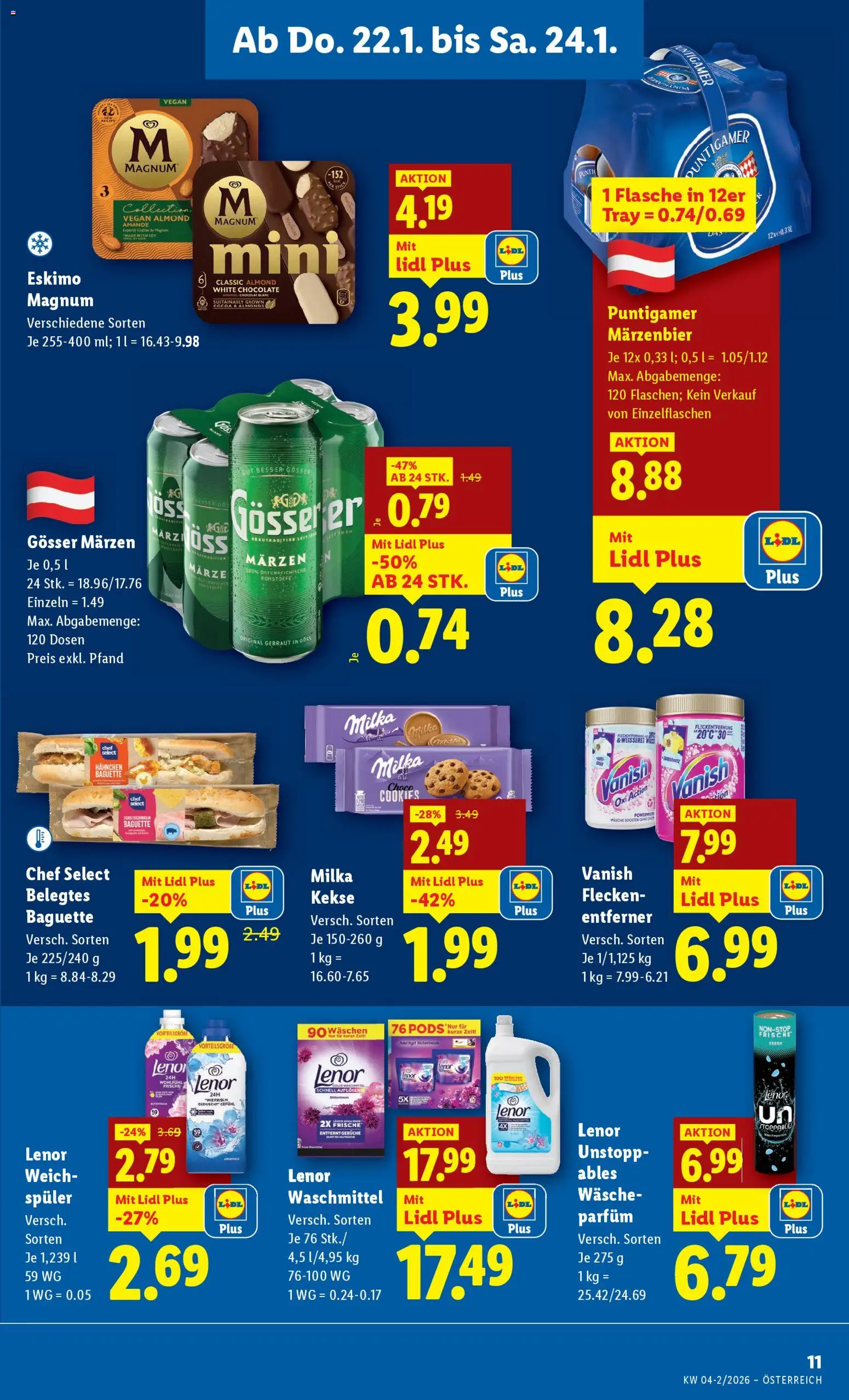 Lidl Flugblatt gültig ab 22.01.2026 | Seite: 15 | Produkte: Kekse, Jääkaappipakastin, Parfüm, Waschmittel