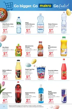 Pogląd oferty "Makro gazetka" - ważna od 17.03.2026 | Strona: 14 | Produkty: Muszyna Woda, Cechini muszyna, Woda, Sok warzywny