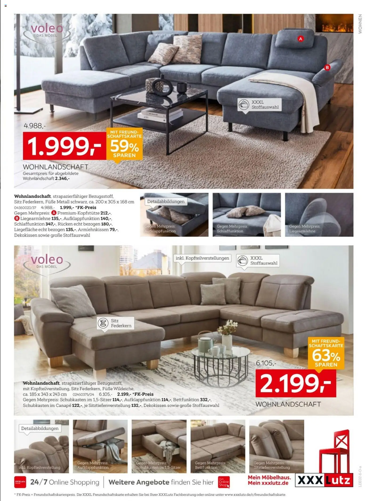 XXXL Lutz Prospekt 	 – gültig ab 25.01.2026 | Seite: 7 | Produkte: Wohnlandschaft
