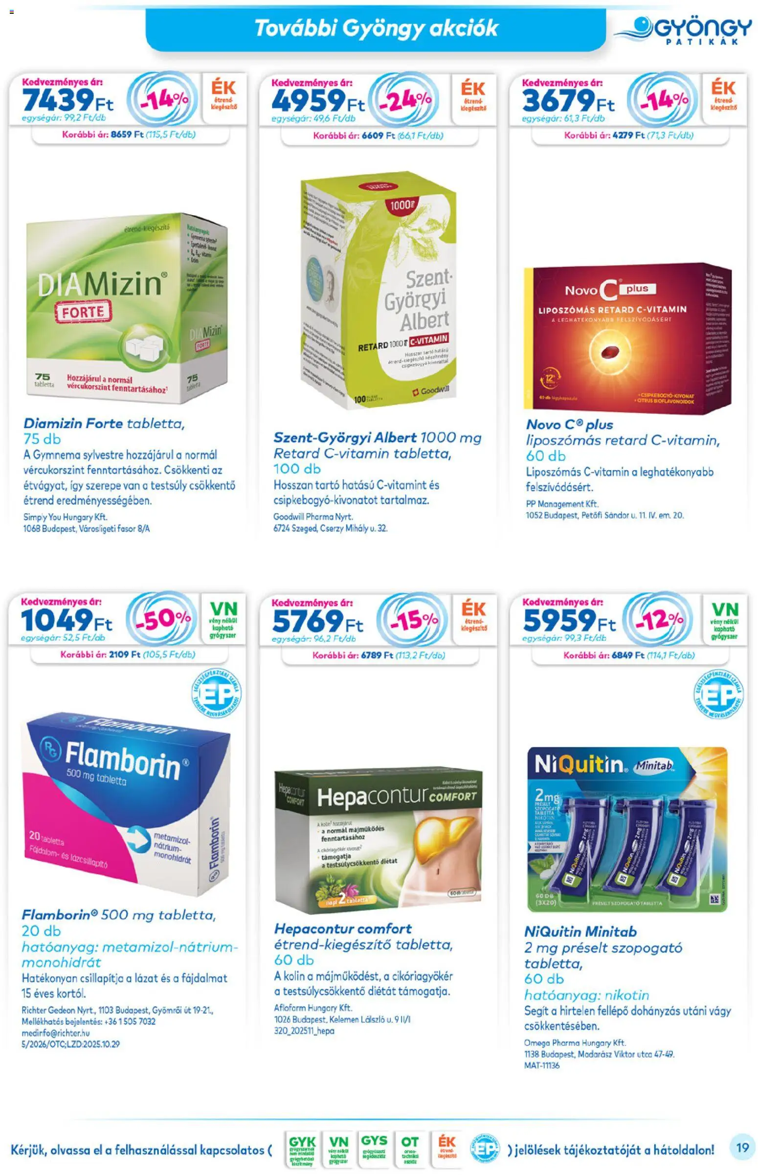 Gyöngy Patikák akciós ujság - amely érvényes a következő dátumtól: 01.01.2026 | Oldal: 19 | Termékek: Fellépő