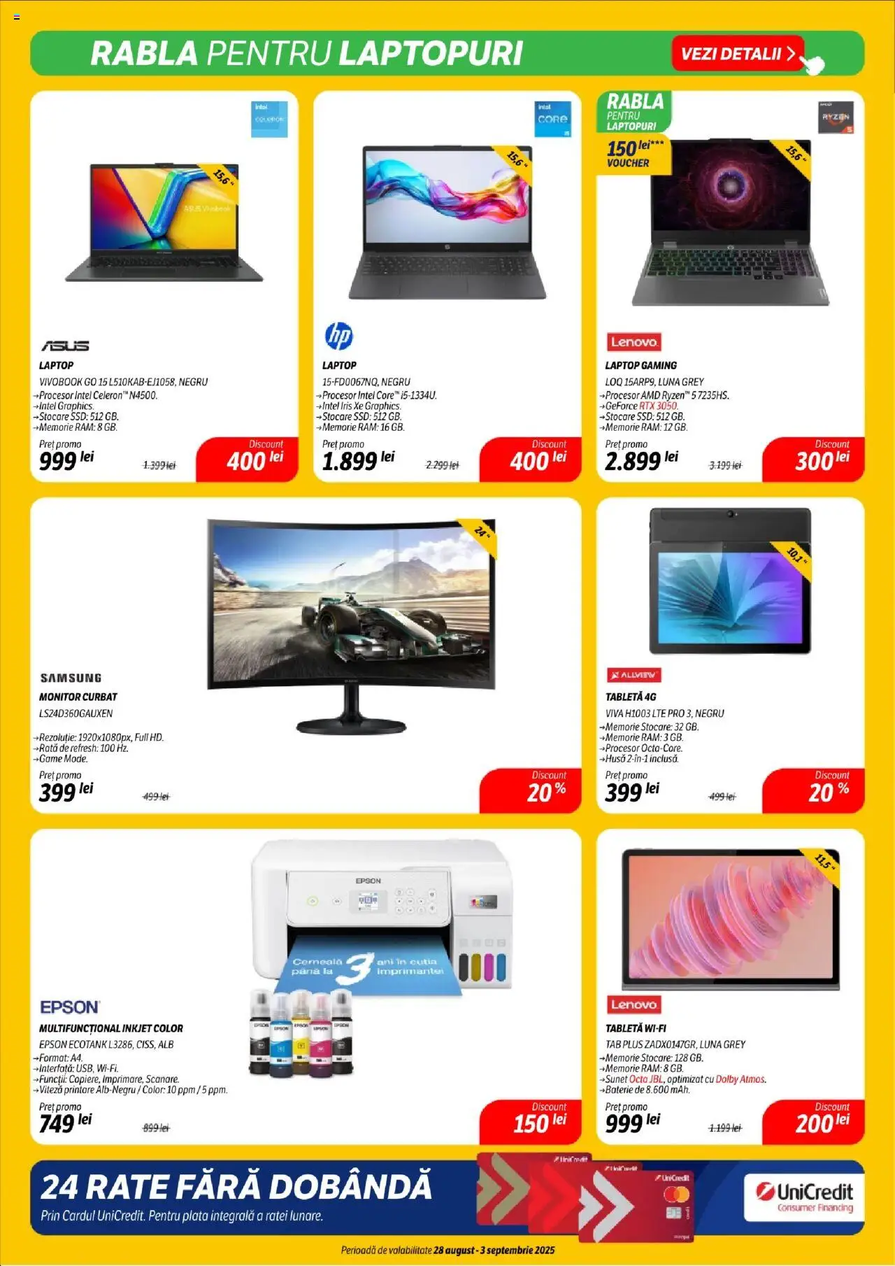 Catalog Flanco – valabil de la 28.08.2025 | Pagină: 16 | Produse: Tabletă, Monitor, Baterie, Rață