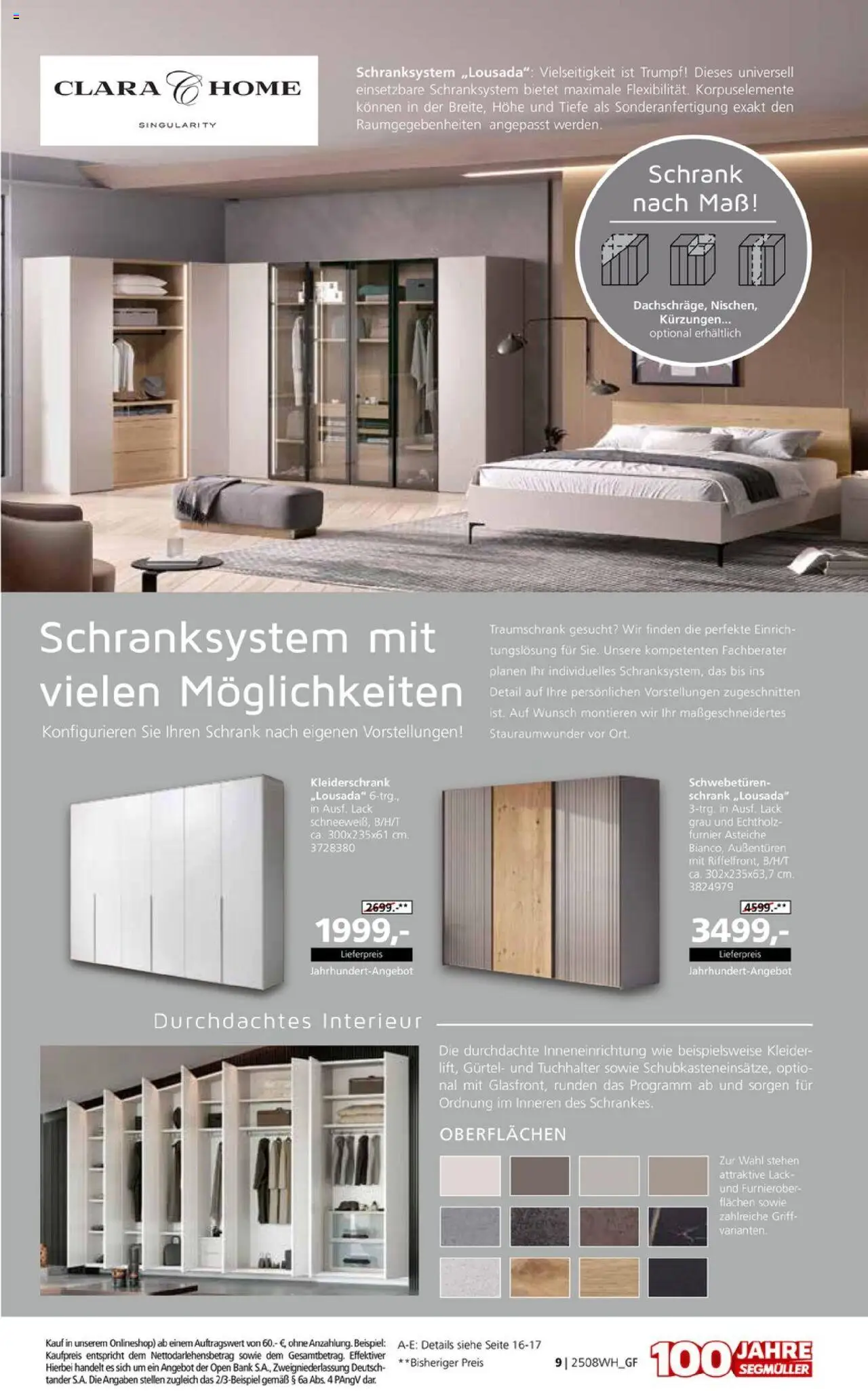 Segmüller Wohndesign - gültig ab dem 02.08.2025 | Seite: 9 | Produkte: Kleiderschrank, Schrank, Gürtel