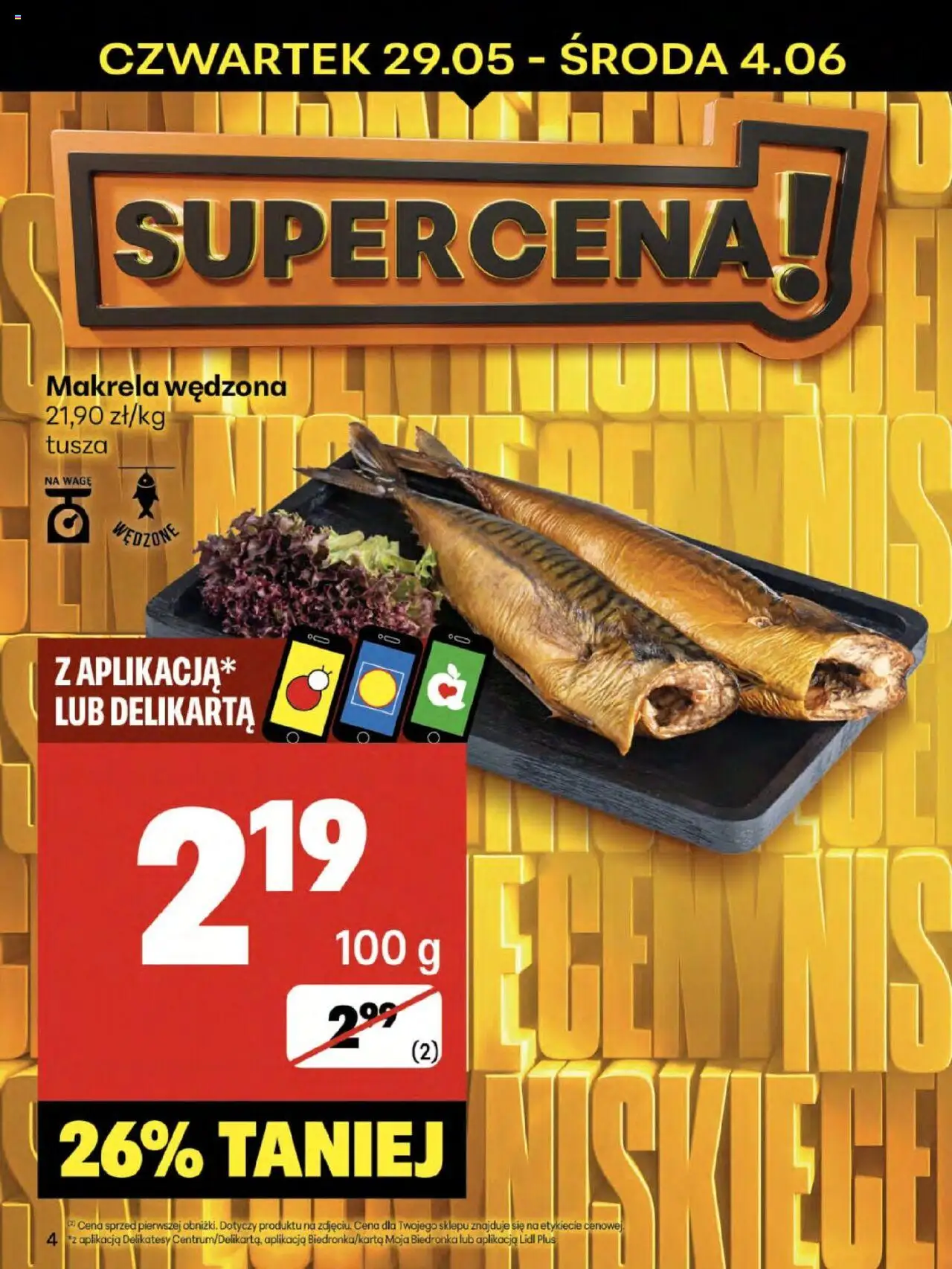 Delikatesy Centrum Gazetka od 29.05.2025 | Strona: 4 | Produkty: Makrela wędzona, Makrela, Delikatesy