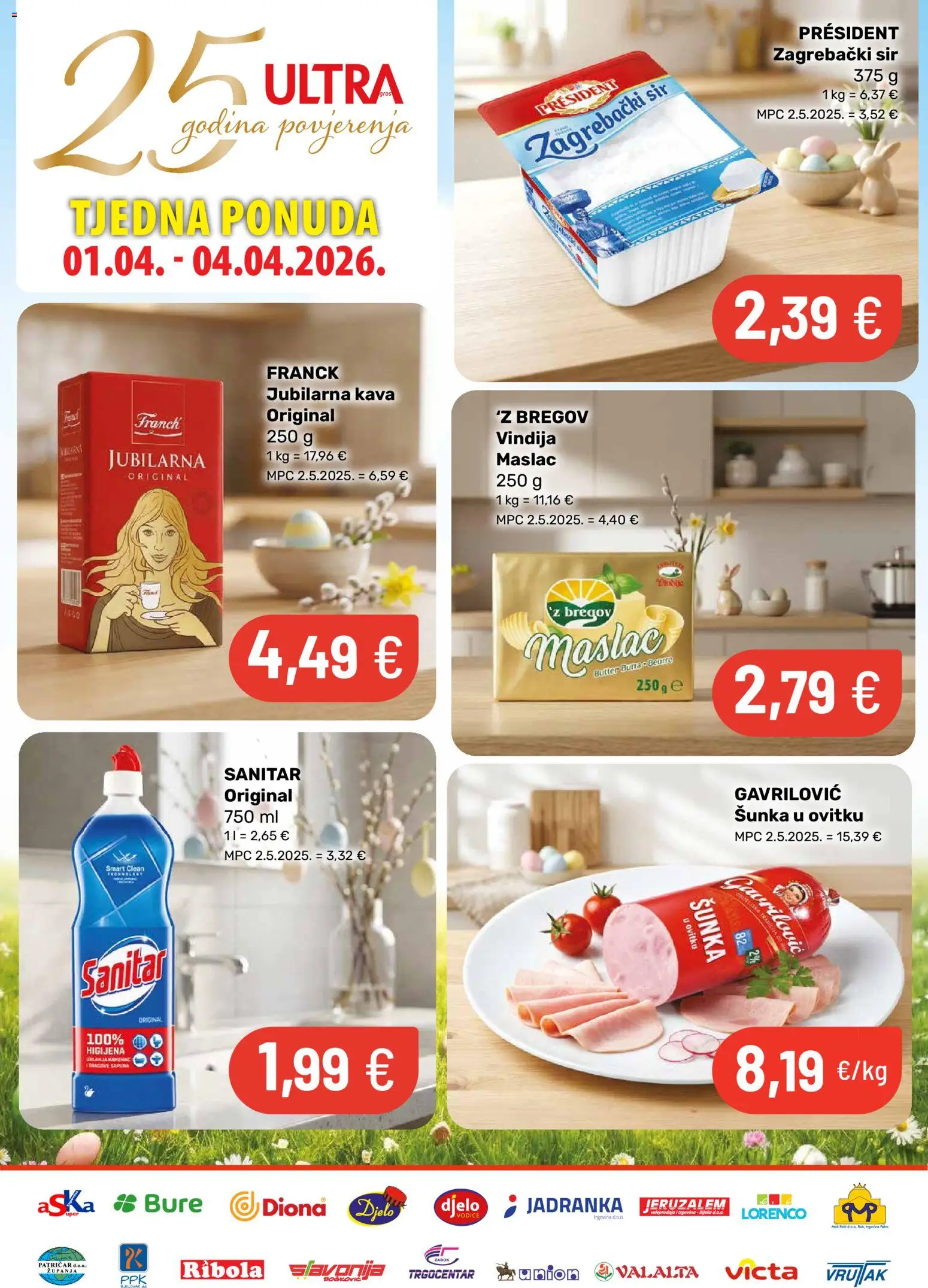 Ultra Gros katalog | vrijedi od 01.04.2026 | Stranica: 1 | Proizvodi: Vindija, Maslac, Sir, Kava