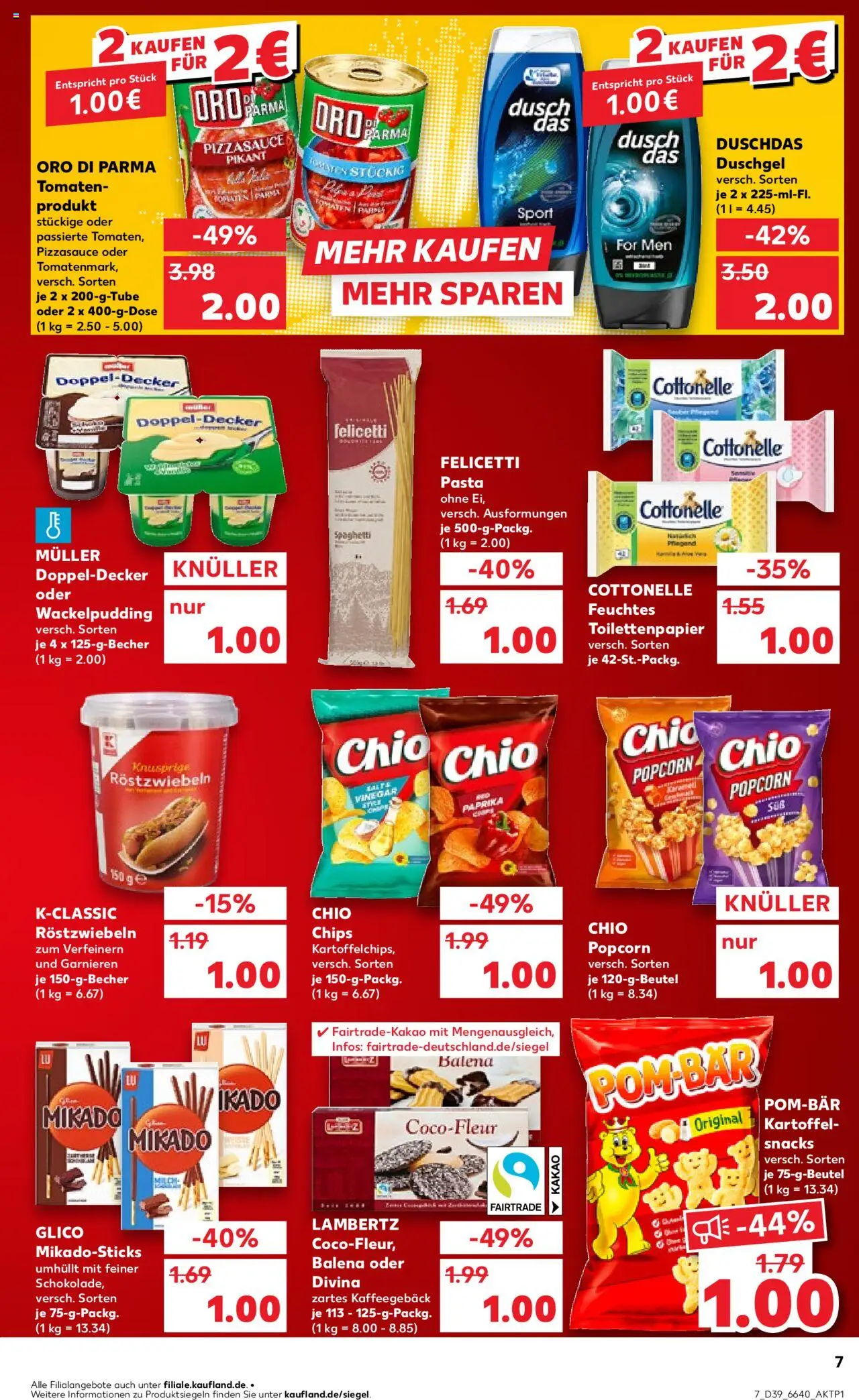 Kaufland Prospekt 	 – gültig ab 25.09.2025 | Seite: 7 | Produkte: Tomaten, Shower Gel, Toilettenpapier, Feuchtes Toilettenpapier