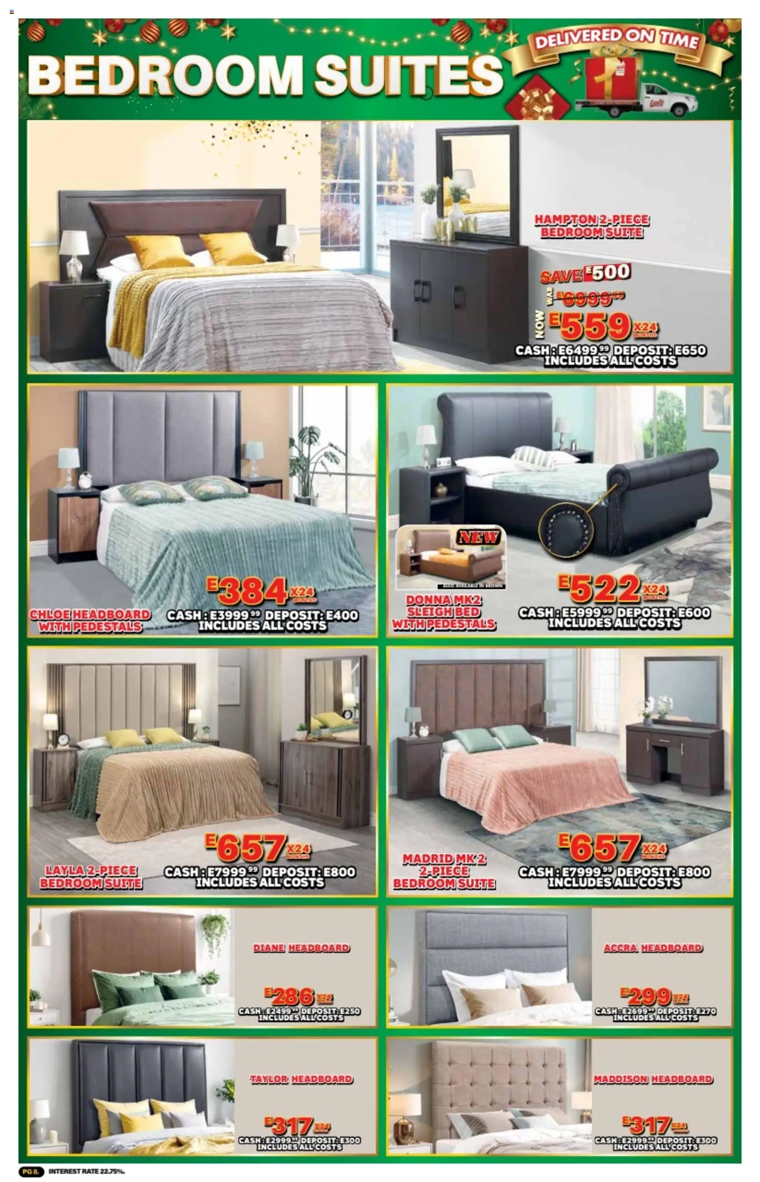 New Lewis Stores catalogue – valid from 10.11.2025 | Page: 8 | Products: Headboard, Bed