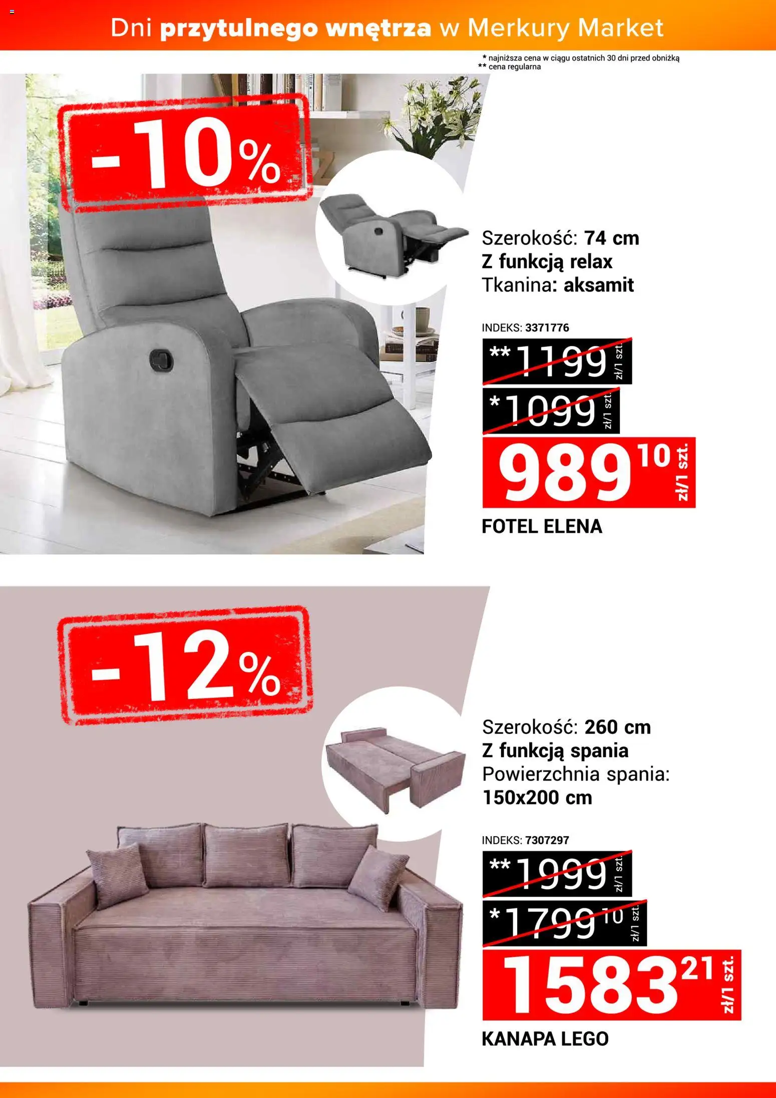 Merkury Market Gazetka - Dni przytulnego wnętrza od 22.11.2025 | Strona: 16 | Produkty: Lego, Fotel, Kanapa