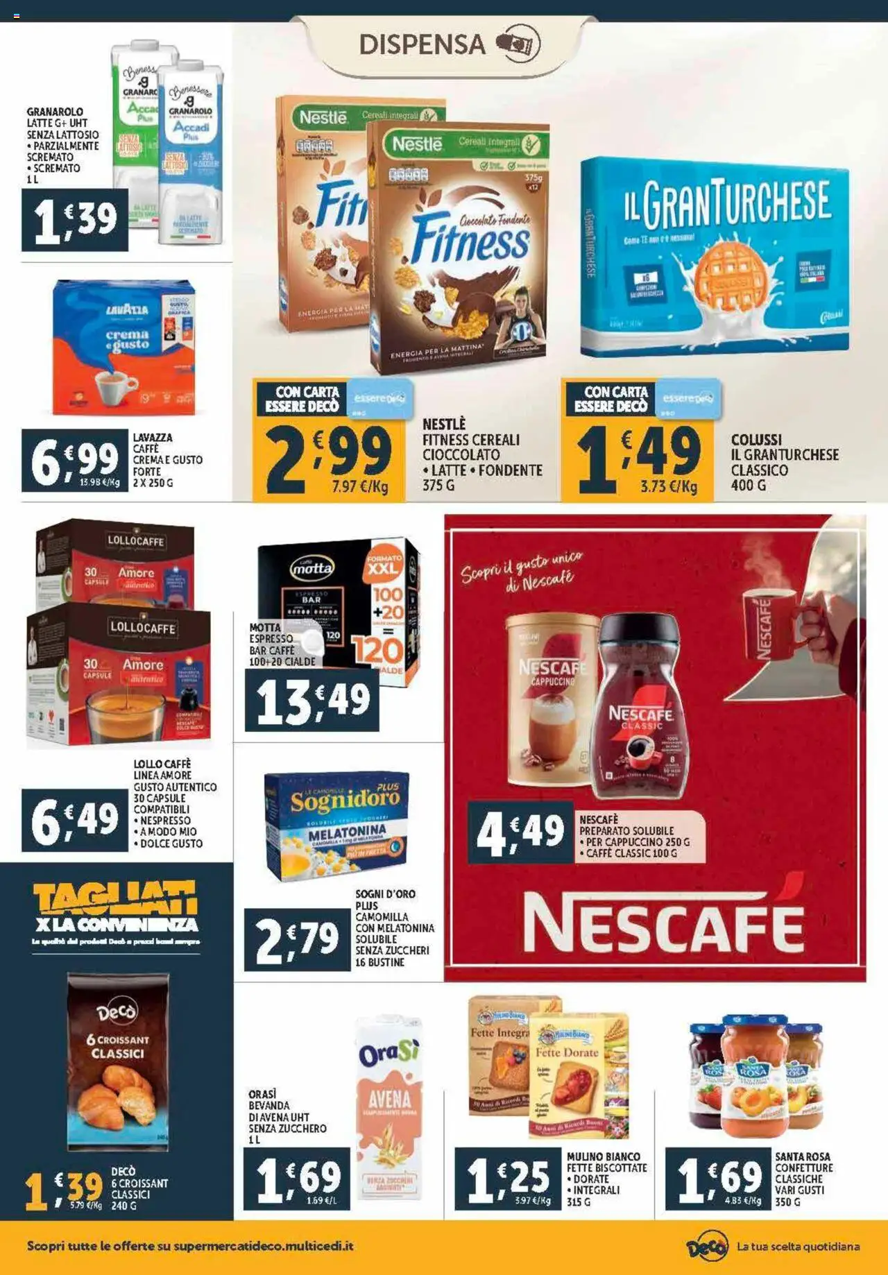 Volantino Decò del 12.09.2025 | Pagina: 10 | Prodotti: Caffè, Tè, Latte, Fette biscottate