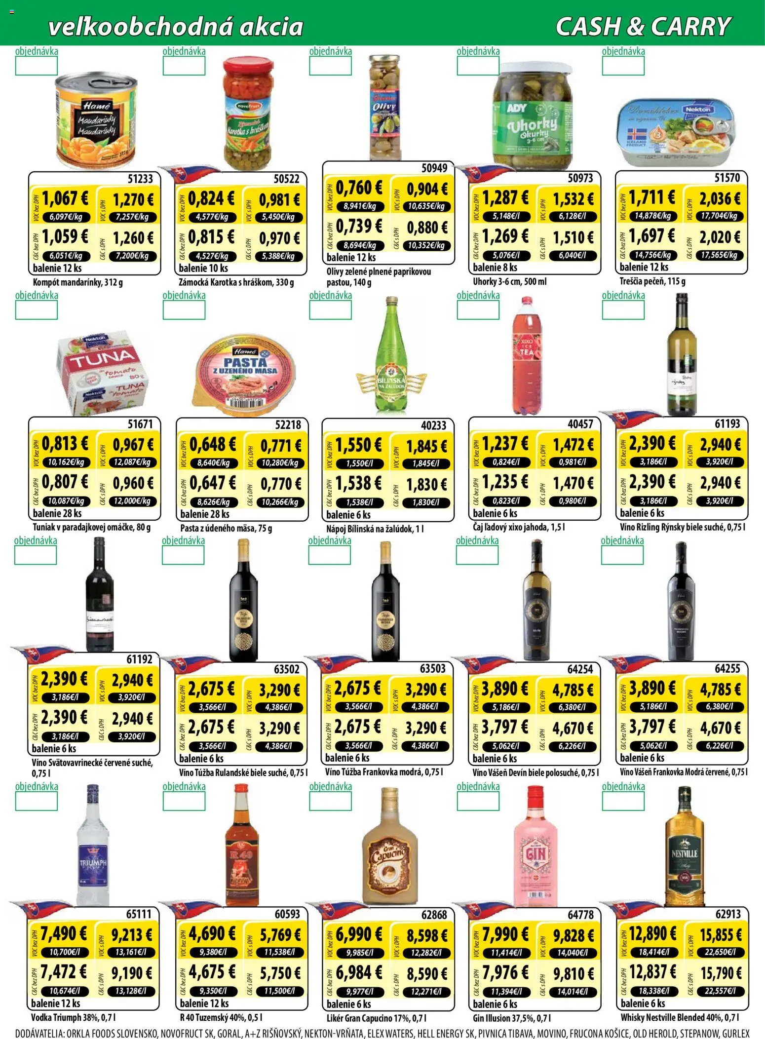 Nové Milk Agro akcie – leták je platný od 17.12.2025 | Strana: 6 | Produkty: Tuniak, Víno, Čaj, Gin